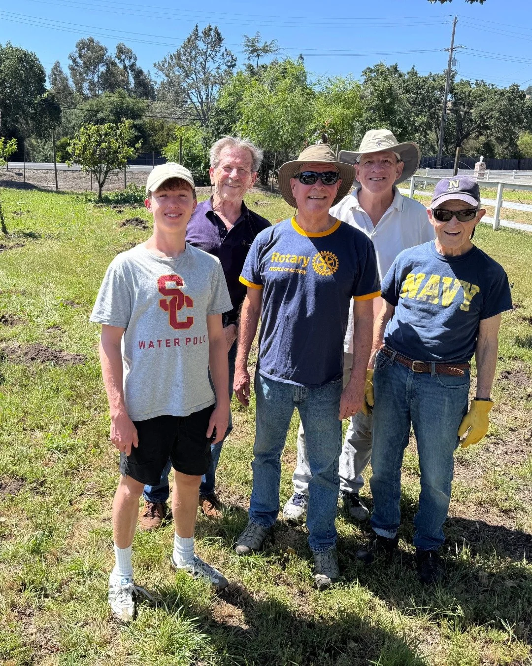 Shoutout to these awesome guys from @lamorindasunrise Rotary! They visited our Cherry Lane home to begin fence and ground preparation for our amazing therapeutic garden project coming soon 🪏 Thank you for all your hard work and paving the way for wh