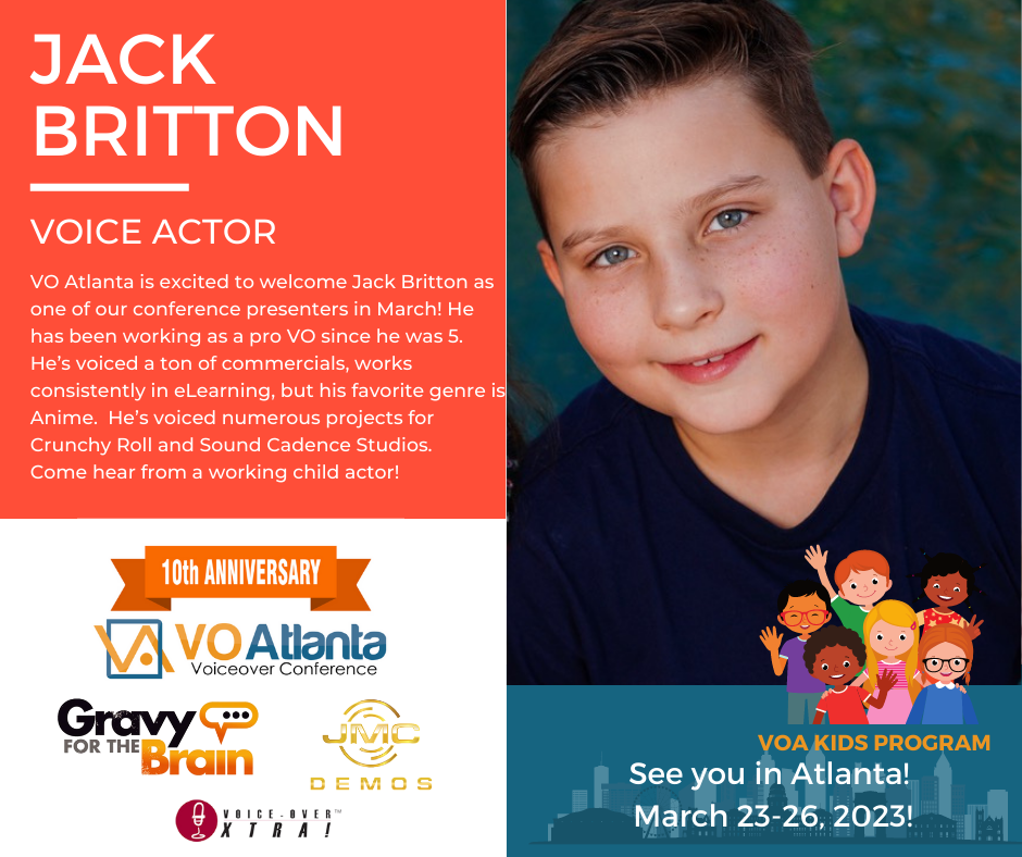 Jack Britton was a conference presenter for Voice Over Atlanta 2023!
