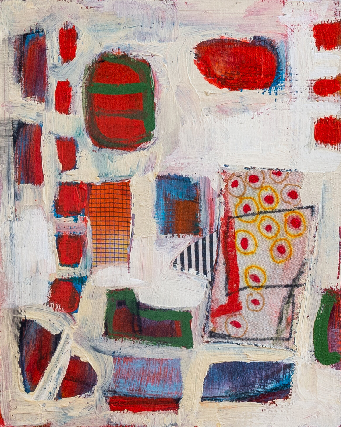 Leftovers 3, 2020. Mixed media on wood. 10 in. x 8 in.