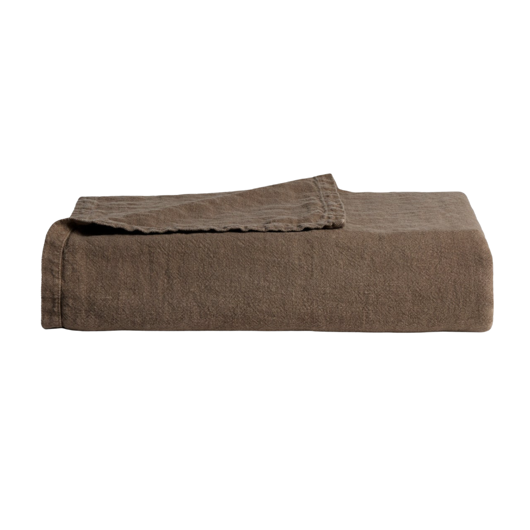 Vintage Linen Bed Blanket