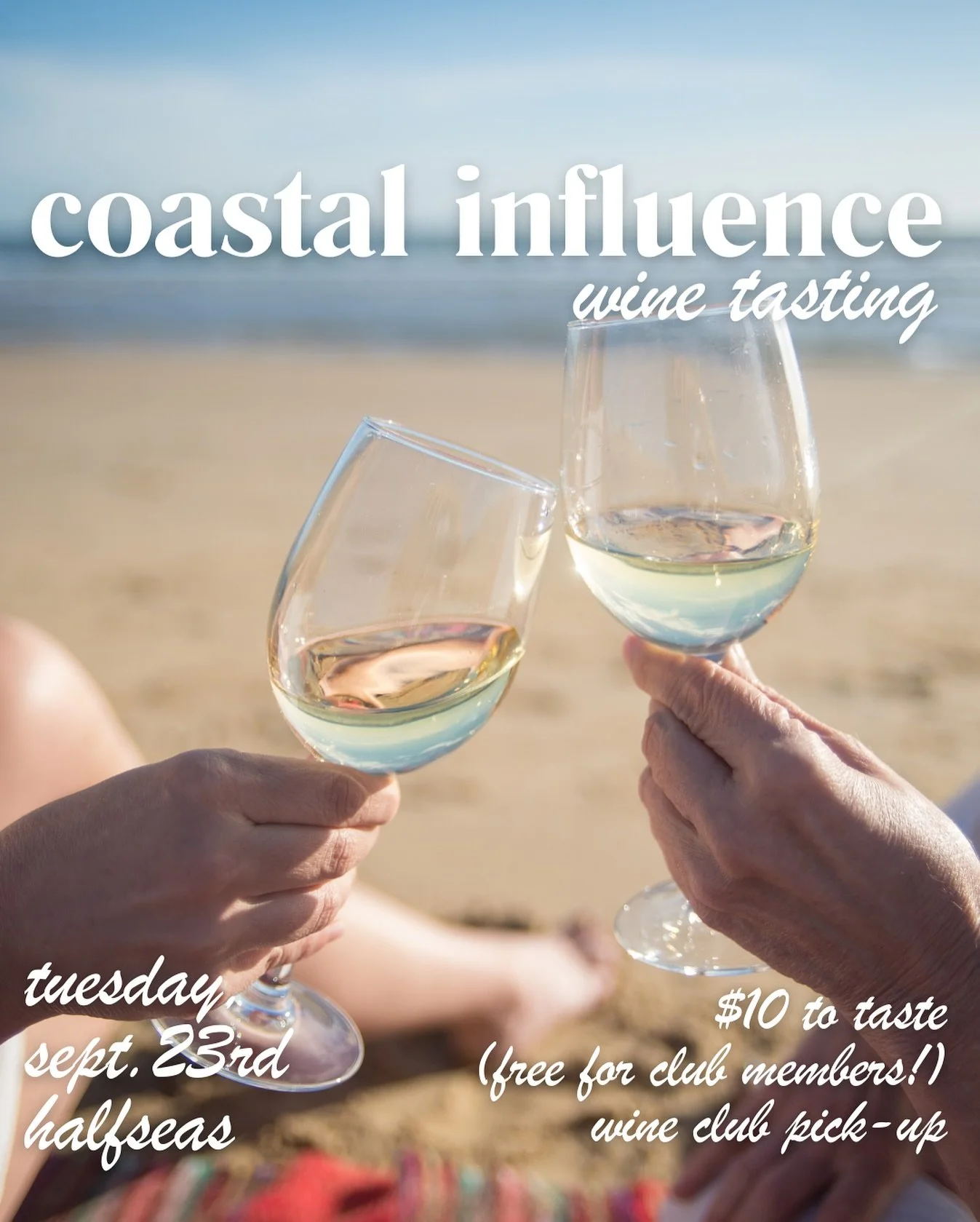 Join us at Brimmer & Heeltap this Tuesday for Coastal Influence Wines: the Essence of ‘Halfseas’🌊🐚
This month, our club celebrates the timeless bond between wine and the ocean. Just as our name was inspired by an old song about get