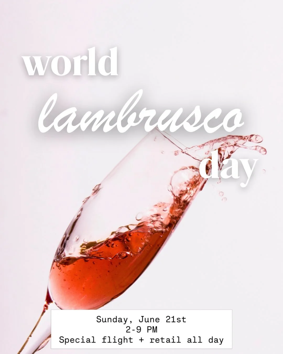 🫧🍷 Sunday is World Lambrusco Day, and we&rsquo;re ready to change the way you think about sparkling red wine.

Light, refreshing, slightly fizzy, and made for food (especially a good BBQ spread), Lambrusco is Italy&rsquo;s sparkling red that deserv
