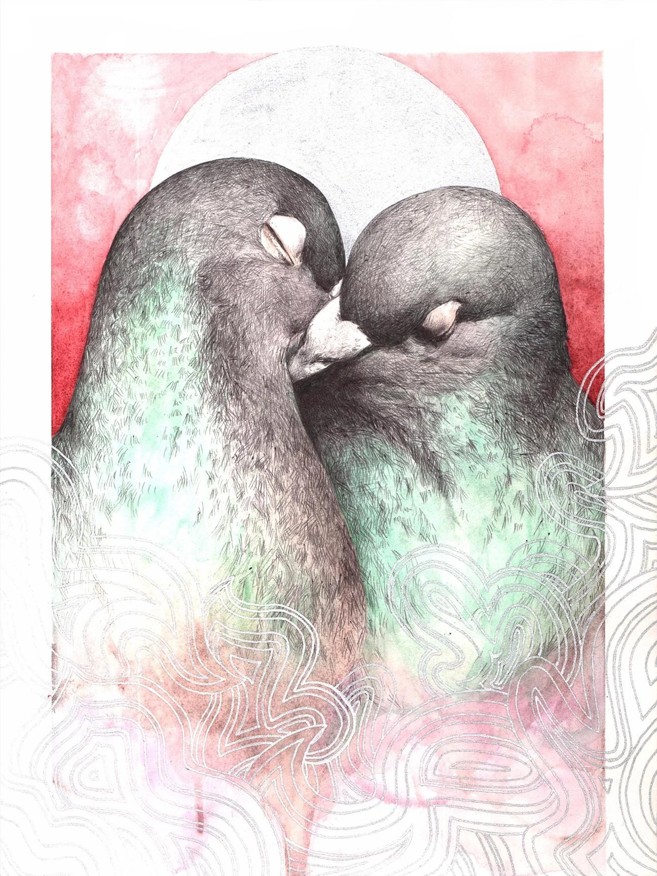 Falter and Found. Watercolor and ink on paper. 11x14in