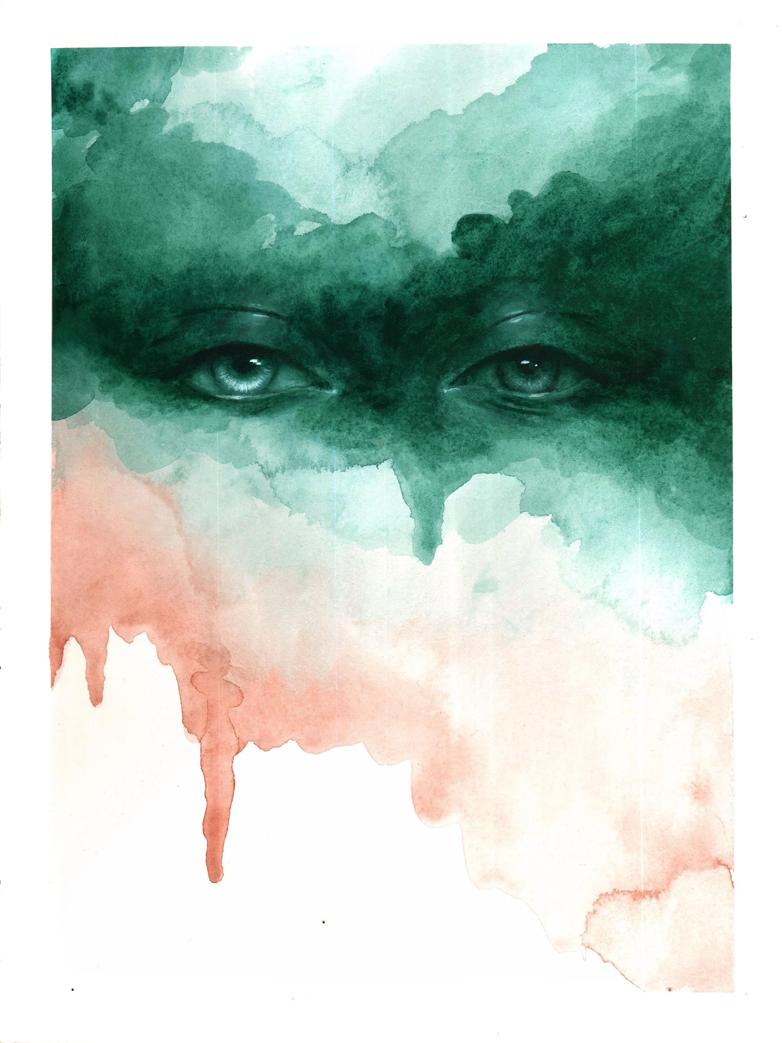 What You Seek Is Also Seeking You. Watercolor on paper. 11x14in
