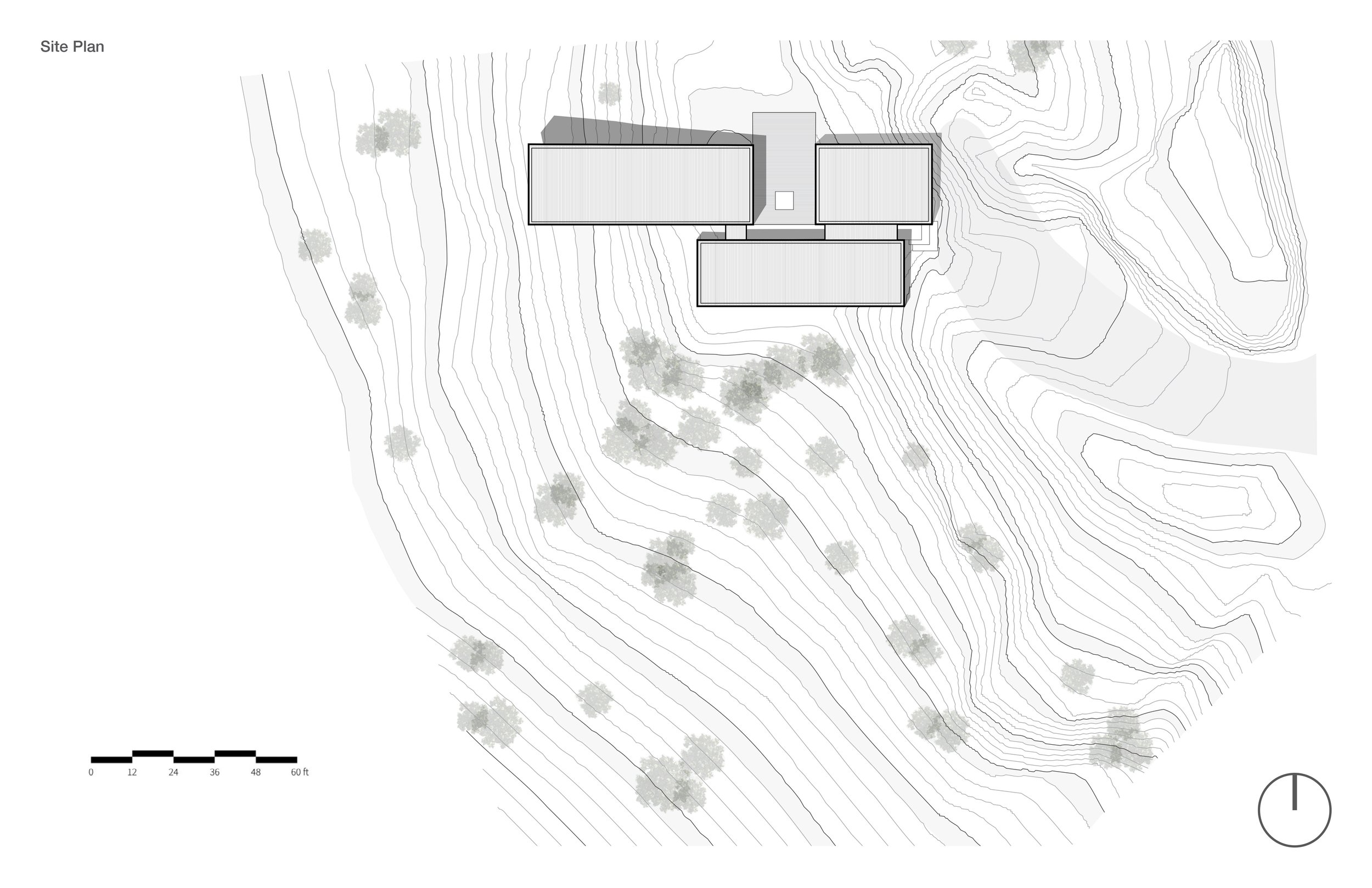 an architectural site plan of the kinglet perch project