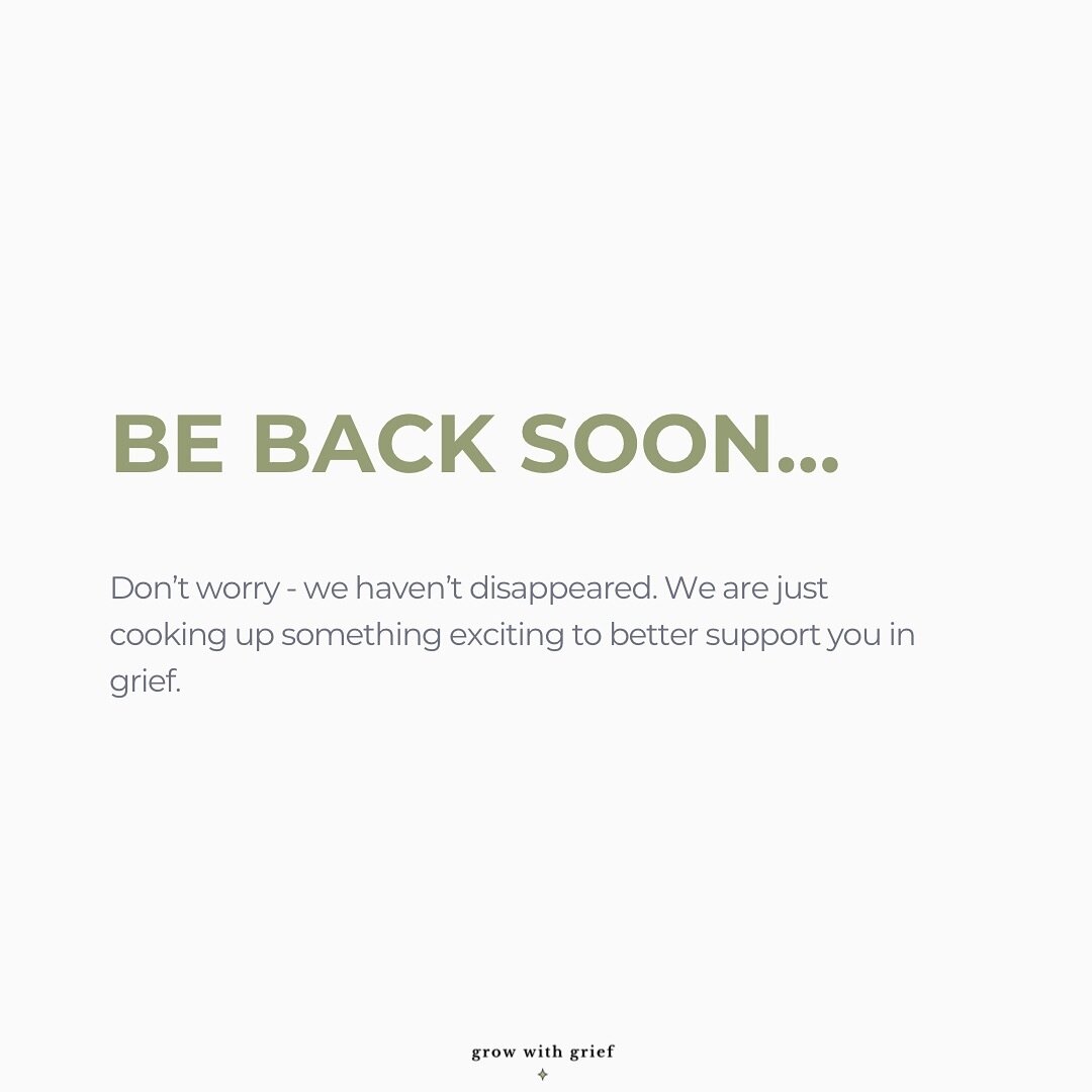 We know we&rsquo;ve been radio silent the last few months but we promise it&rsquo;s for good reason! 🙏🏼

At the end of last year, we decided to further elevate the ways in which we provide grief support and education to our community &amp; beyond. 