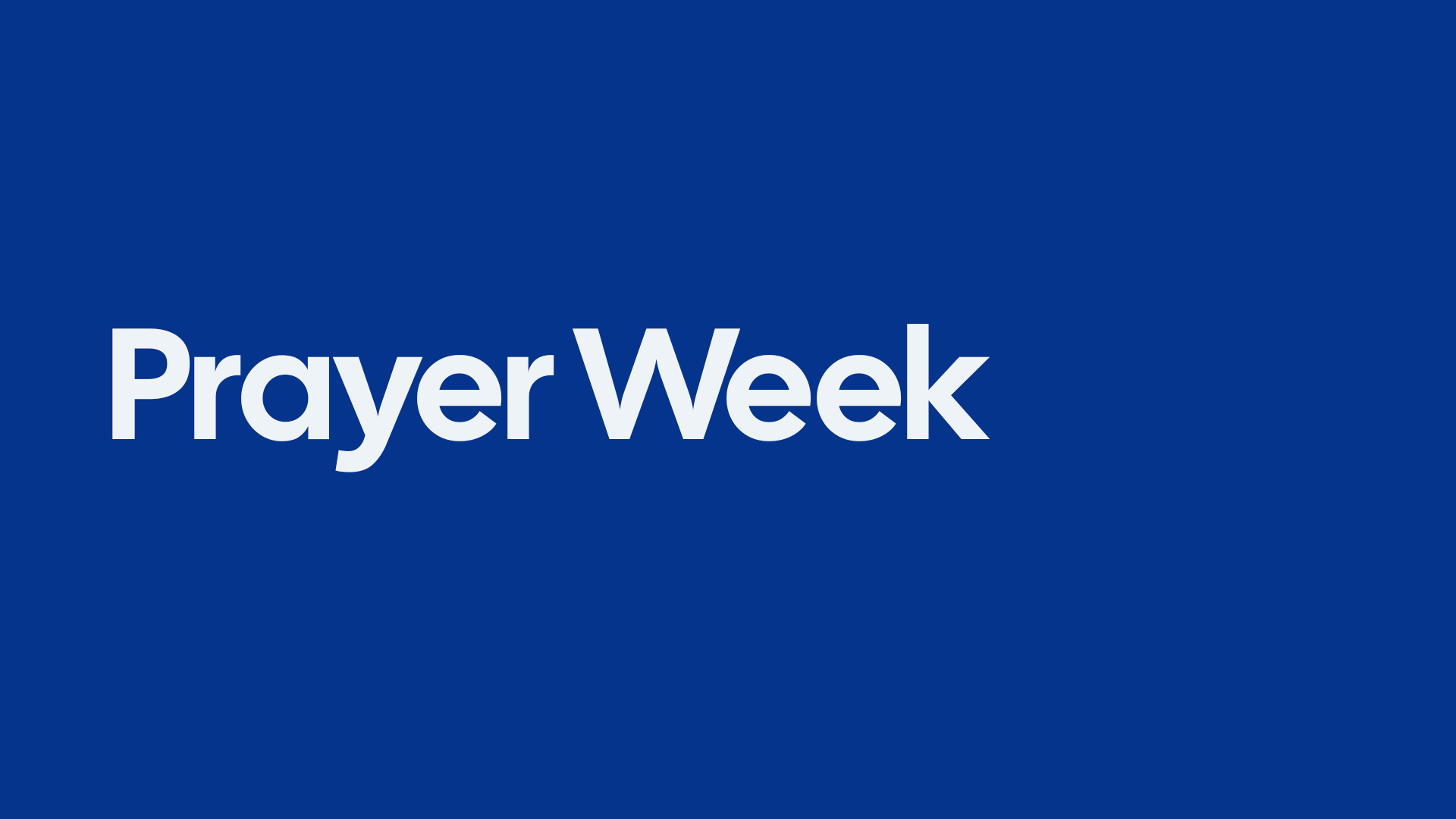 Prayer Week