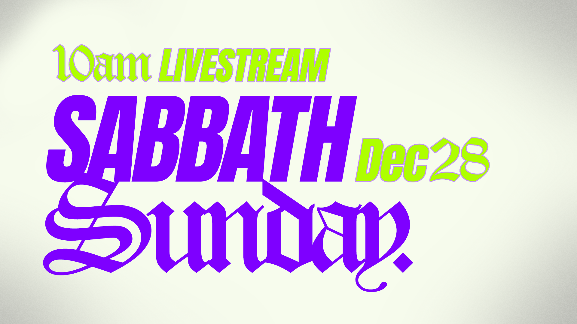 Sabbath Sunday (Online)