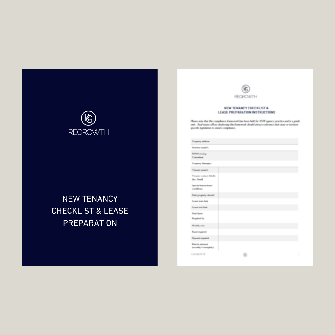 New Tenancy Checklist & Lease Preparation — REGROWTH for Real Estate