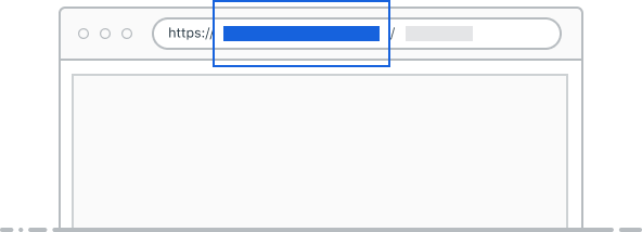 URL bar of a web browser with blue highlighted text