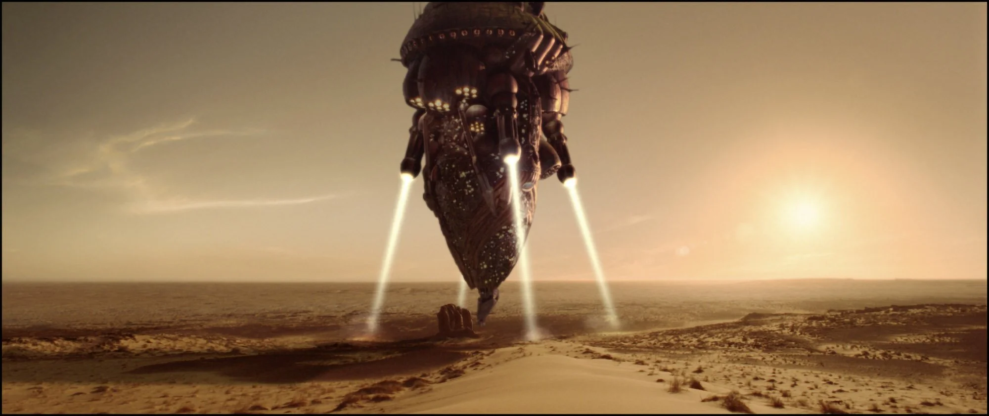 Shot ET 12 - The ship is a miniature