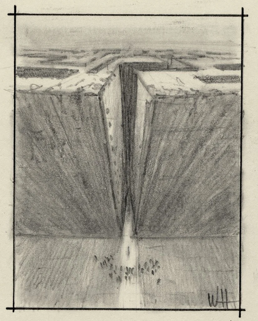 Sketch for what would become the movie poster