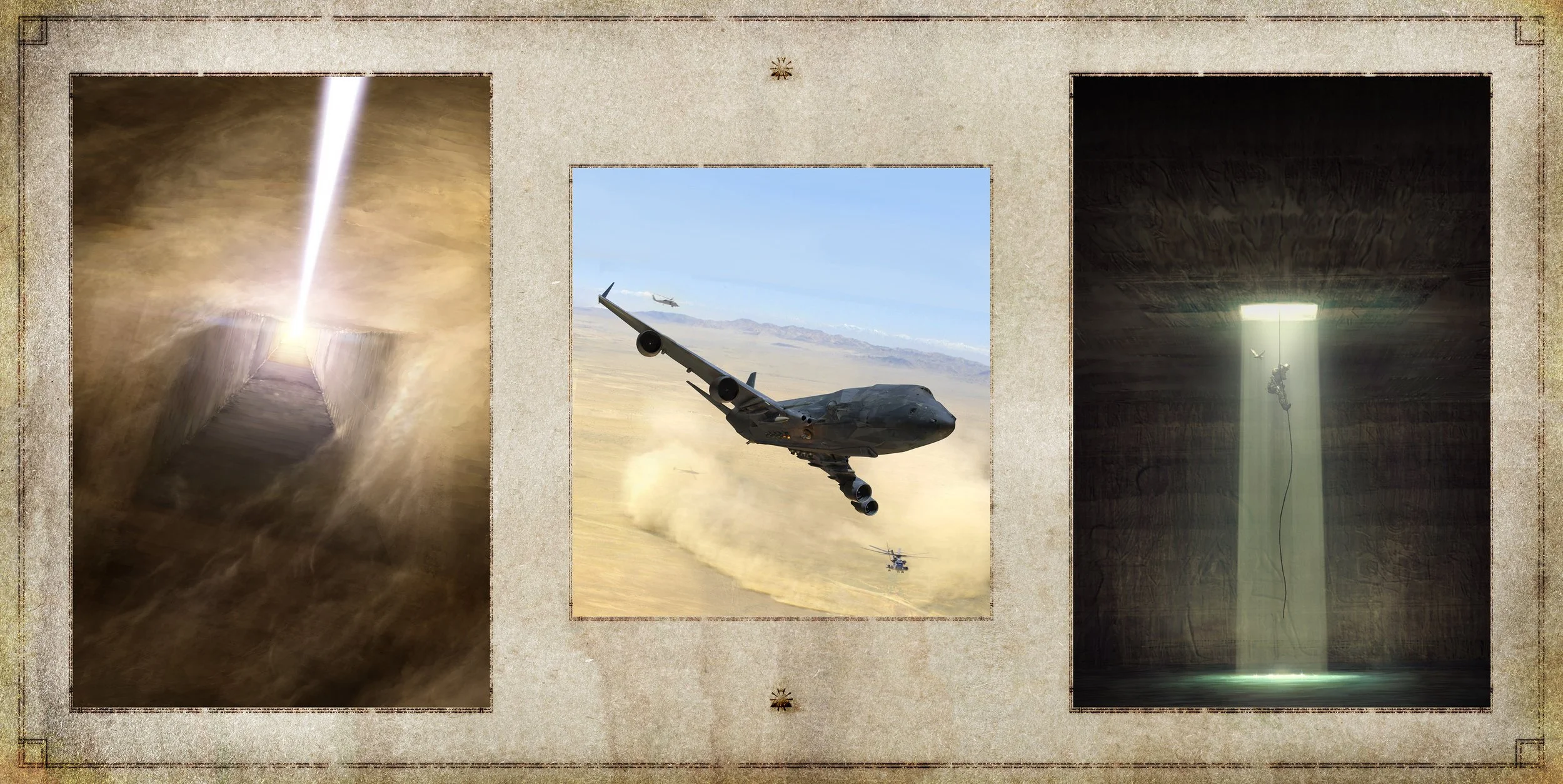 Seven Ancient Wonders . Cover art . LIMITED EDITION Fine Art Print . Size 70 x 33cm