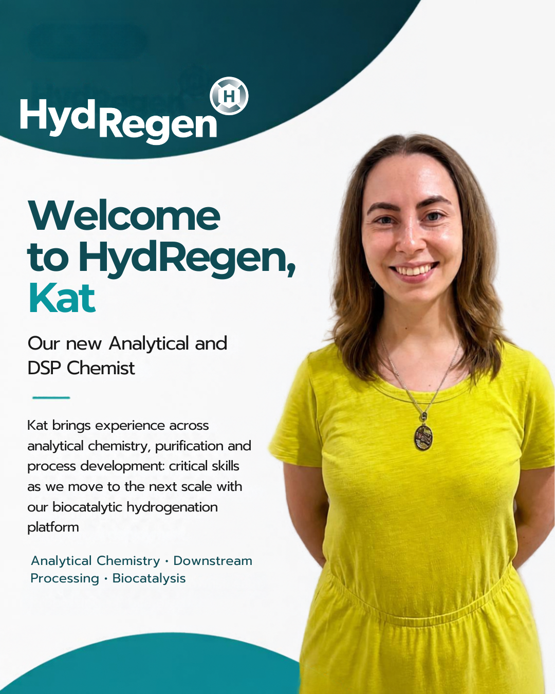 HydRegen Strengthens Capability with Appointment of Analytical and DSP Chemist