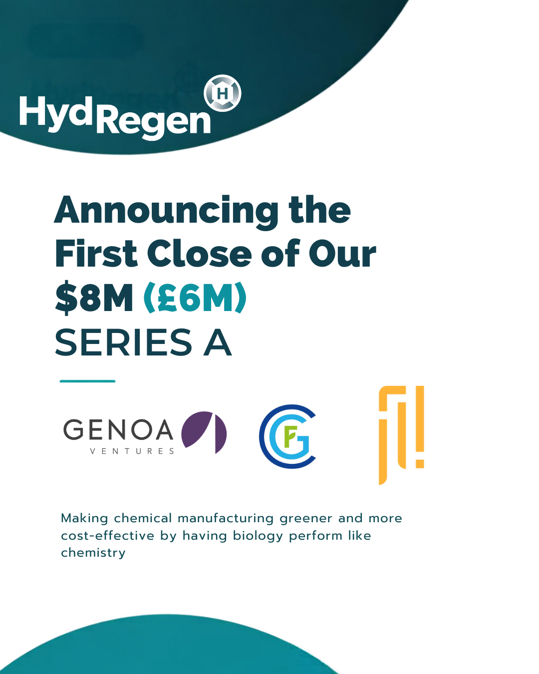 HydRegen Raises $8M (£6M) Series A to Bring Biocatalysis to Industrial Chemical Manufacturing