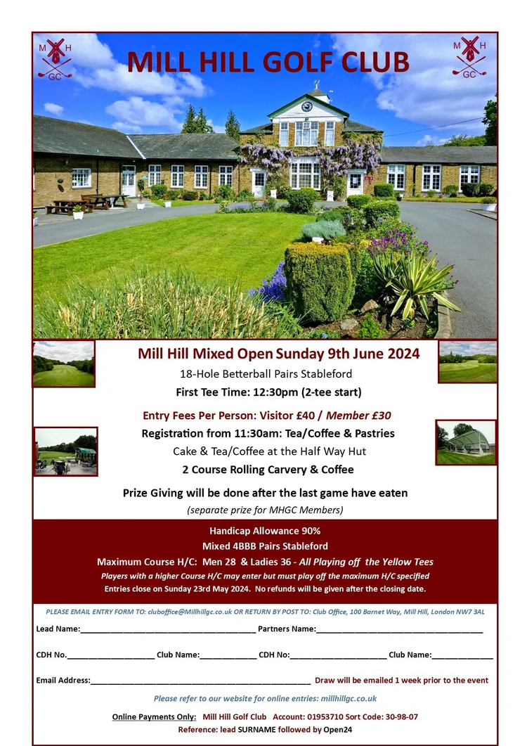 MHGC Mixed Open 2024 — Mill Hill Golf Club