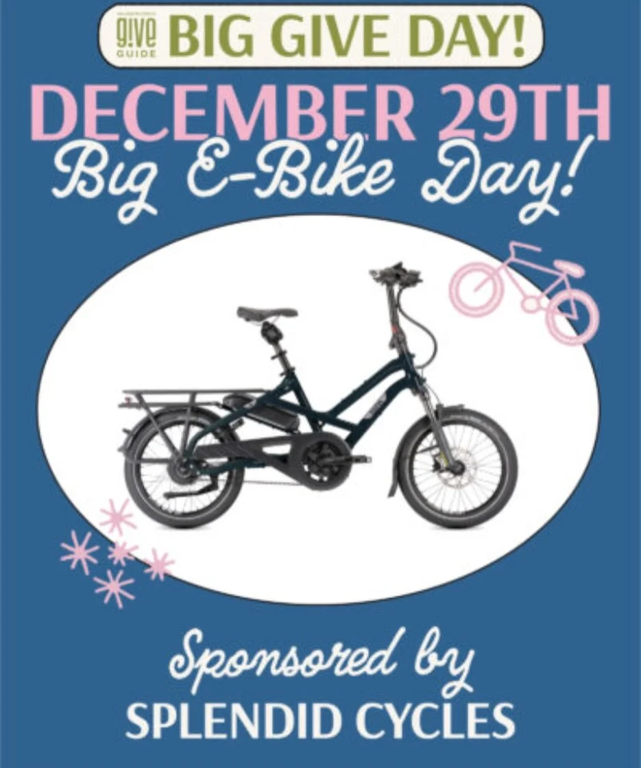 We&rsquo;ve got 3 days left in our GiveGuide campaign and our community is rocking it! 

TODAY is BIG GIVE DAY! 🌻

Donate $10 or more today for a chance to win a 2025 Tern HSD S00 e-bike from Splendid Cycles&mdash;a powerful, low-maintenance ride bu