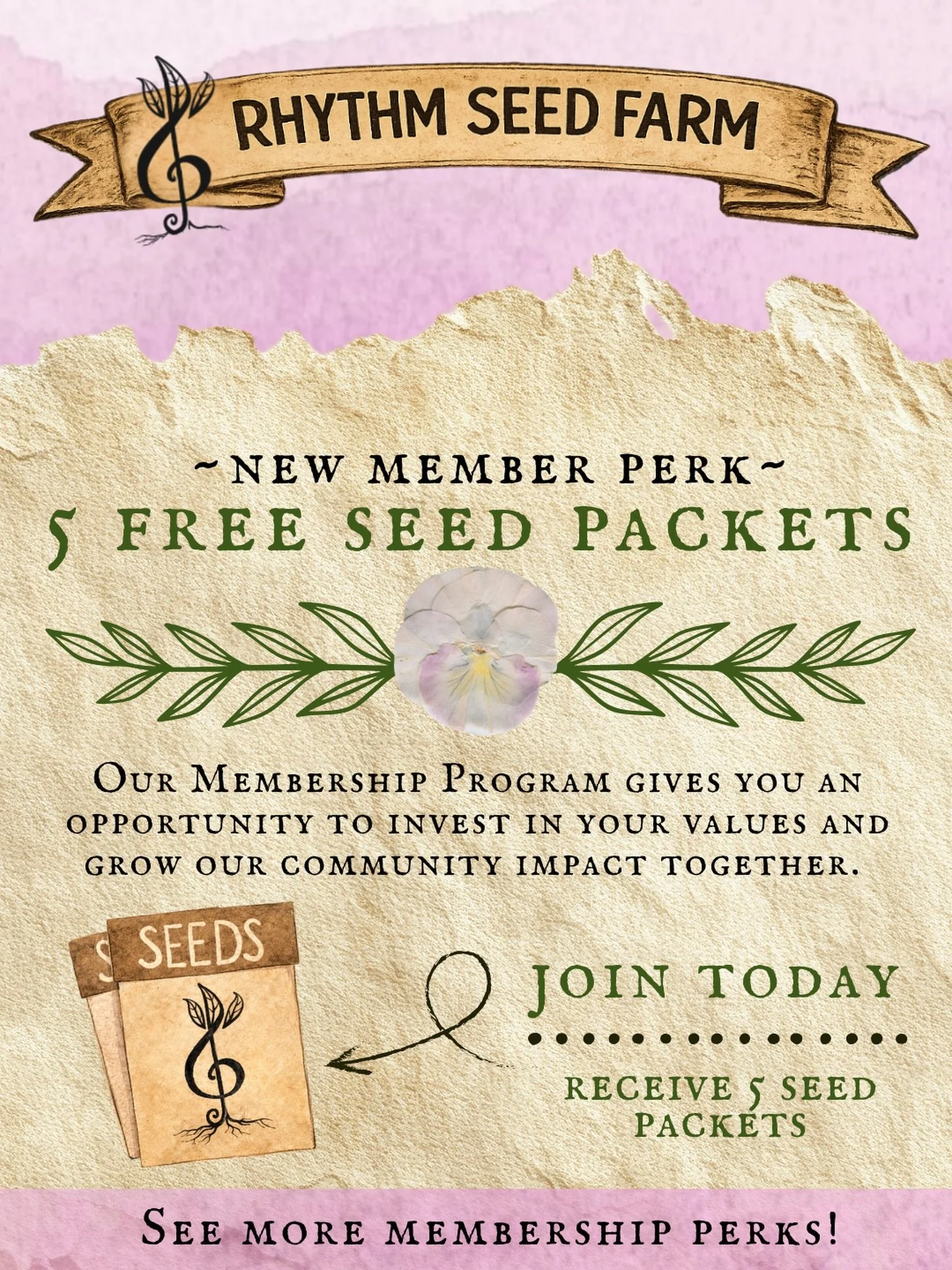 🌱✨ This is the best time of year to join the RSF community &mdash; planting season is here! ✨

Join for just $5/month and receive 5 free seed packets.

Our membership program is a way for you to support our work year round, while receiving benefits 