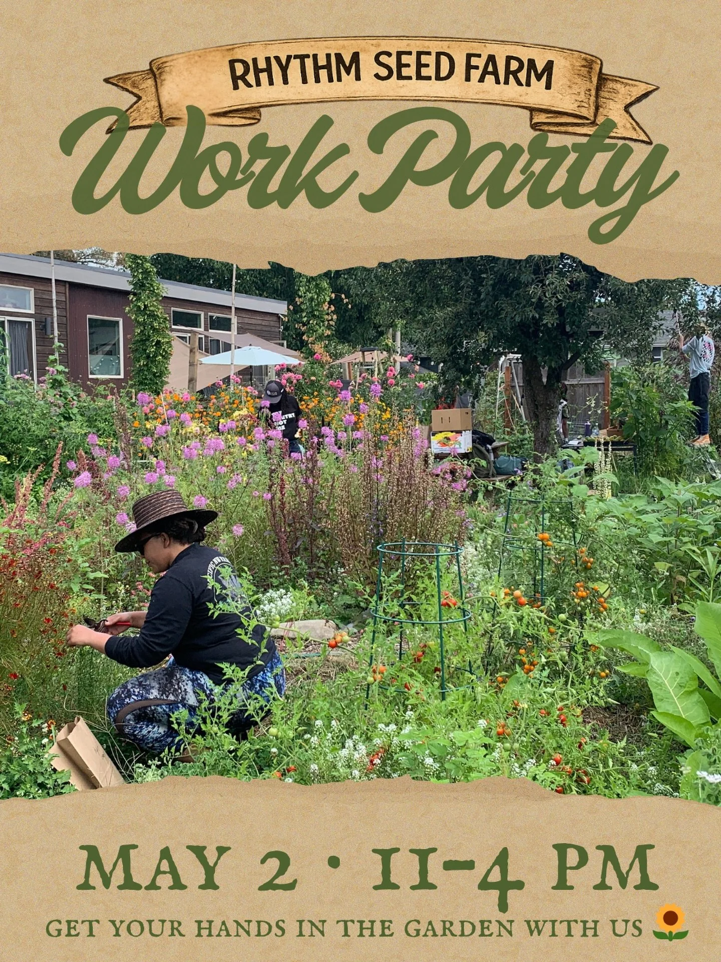 Work Party at the Farm 🌱 May 2 &middot; 11&ndash;4pm

Come get your hands in the earth with us. 

Thank you so much to our amazing volunteers for all the extra support lately 🫶. Our last work party brought out 19 volunteers, we truly felt the love,