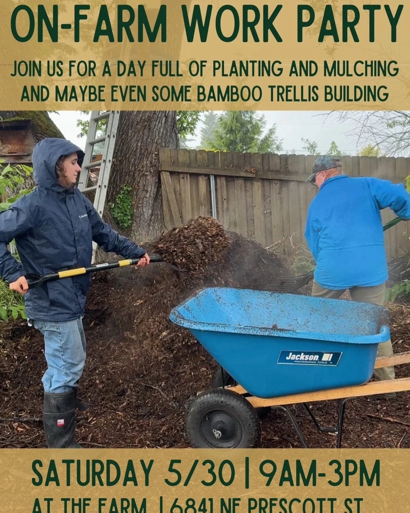 Work party this Saturday 5/30 from 9AM-3PM at Rhythm Seed 🌱 

We will be transplanting and mulching and potentially building a bamboo trellis structure near the gathering space 🙌🏼

Come help us get all the babies in the ground, it&rsquo;s going to