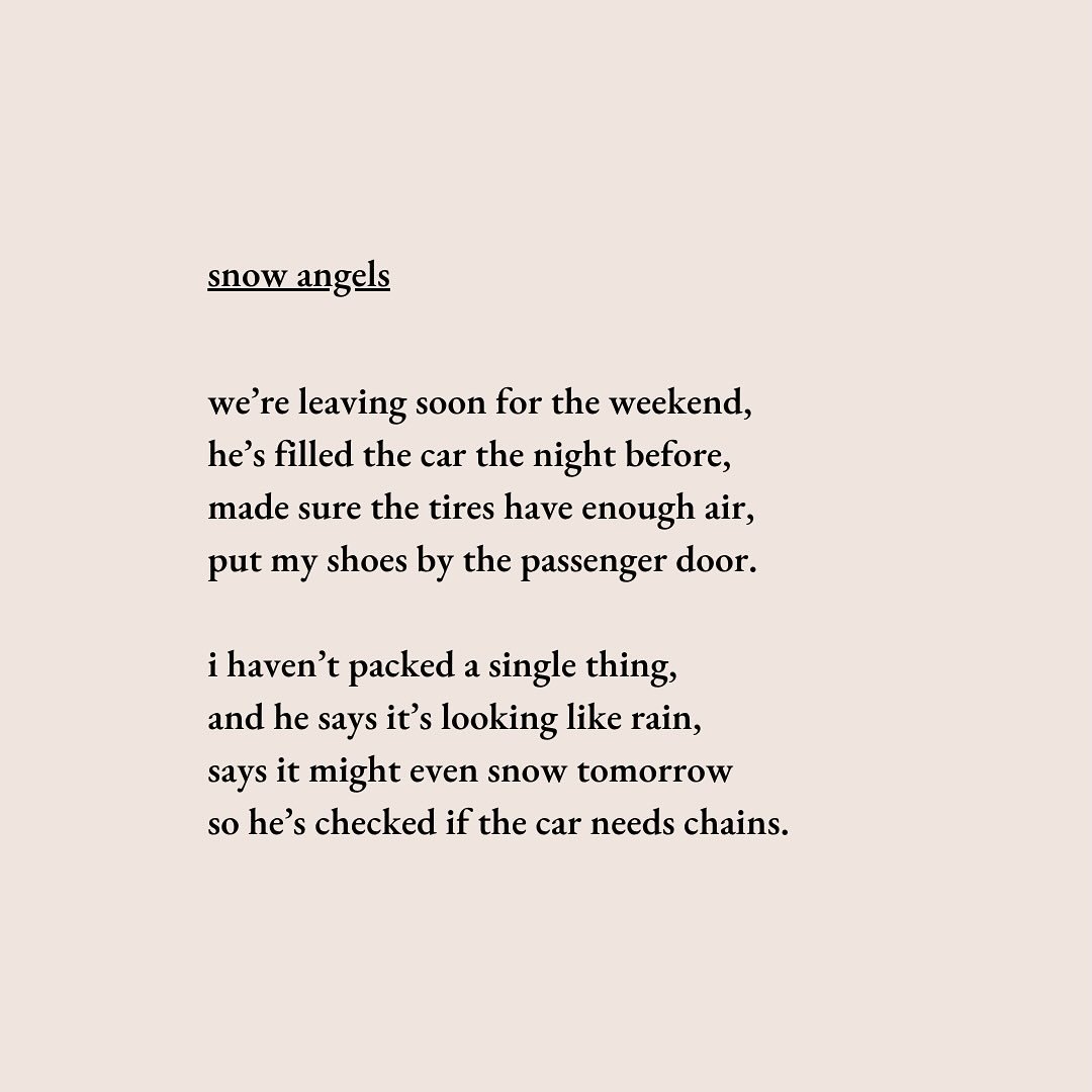 Definitely should&rsquo;ve been packing but here&rsquo;s a poem about my love 🤍❄️
