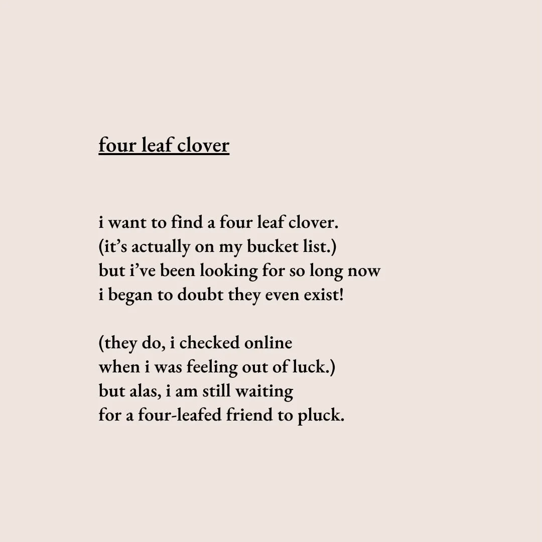 The least serious thing I&rsquo;ve written lately 🍀☺️

#poetry #poetrywriting