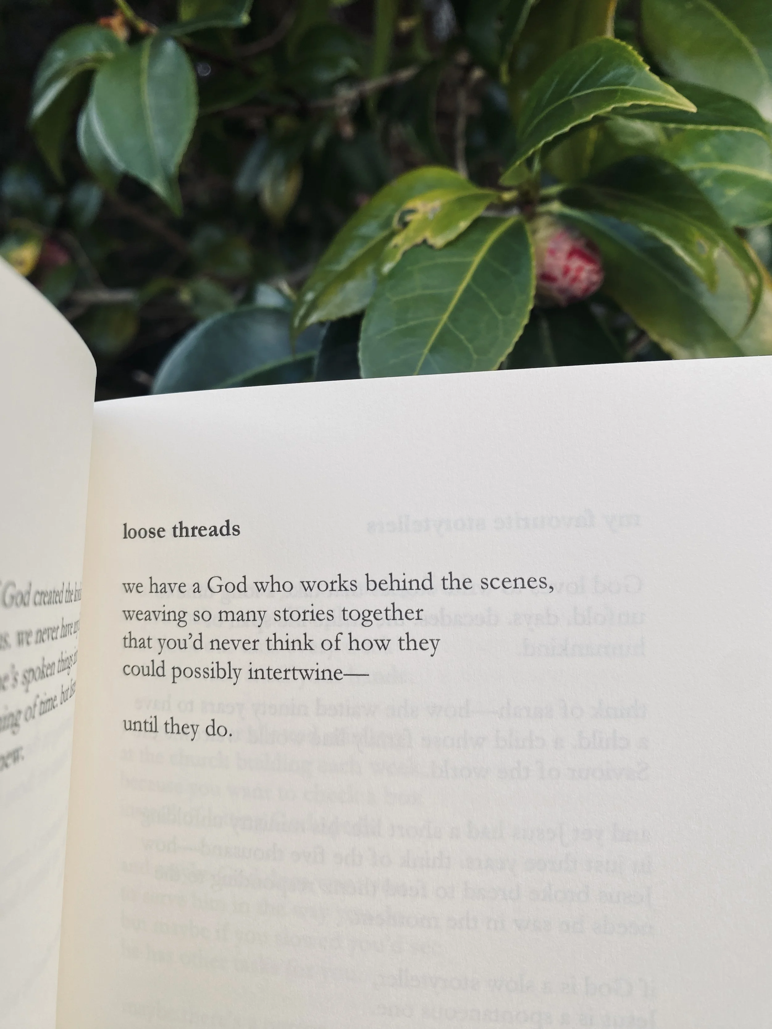 loose threads poem from the garden that you're growing