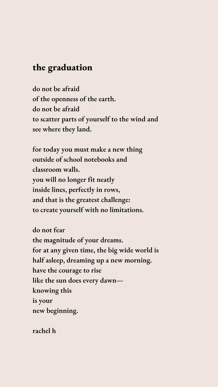 7 Meaningful Poems for Graduation Ceremonies, Cards, and Gifts — Rachel ...