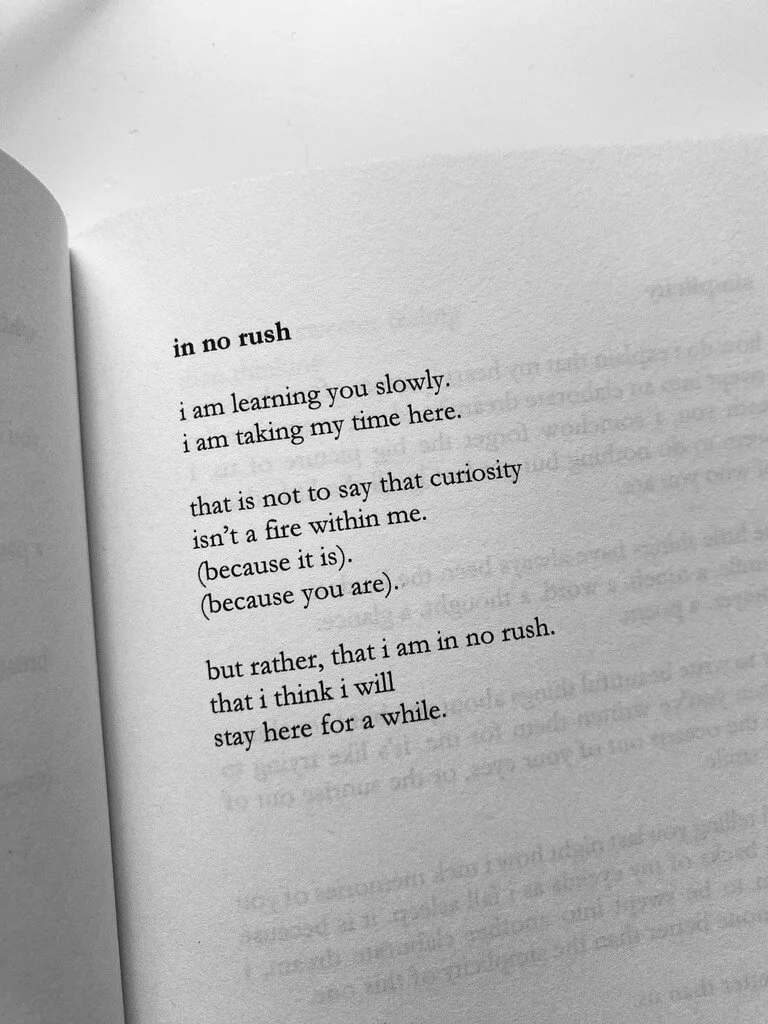 in no rush anniversary poem