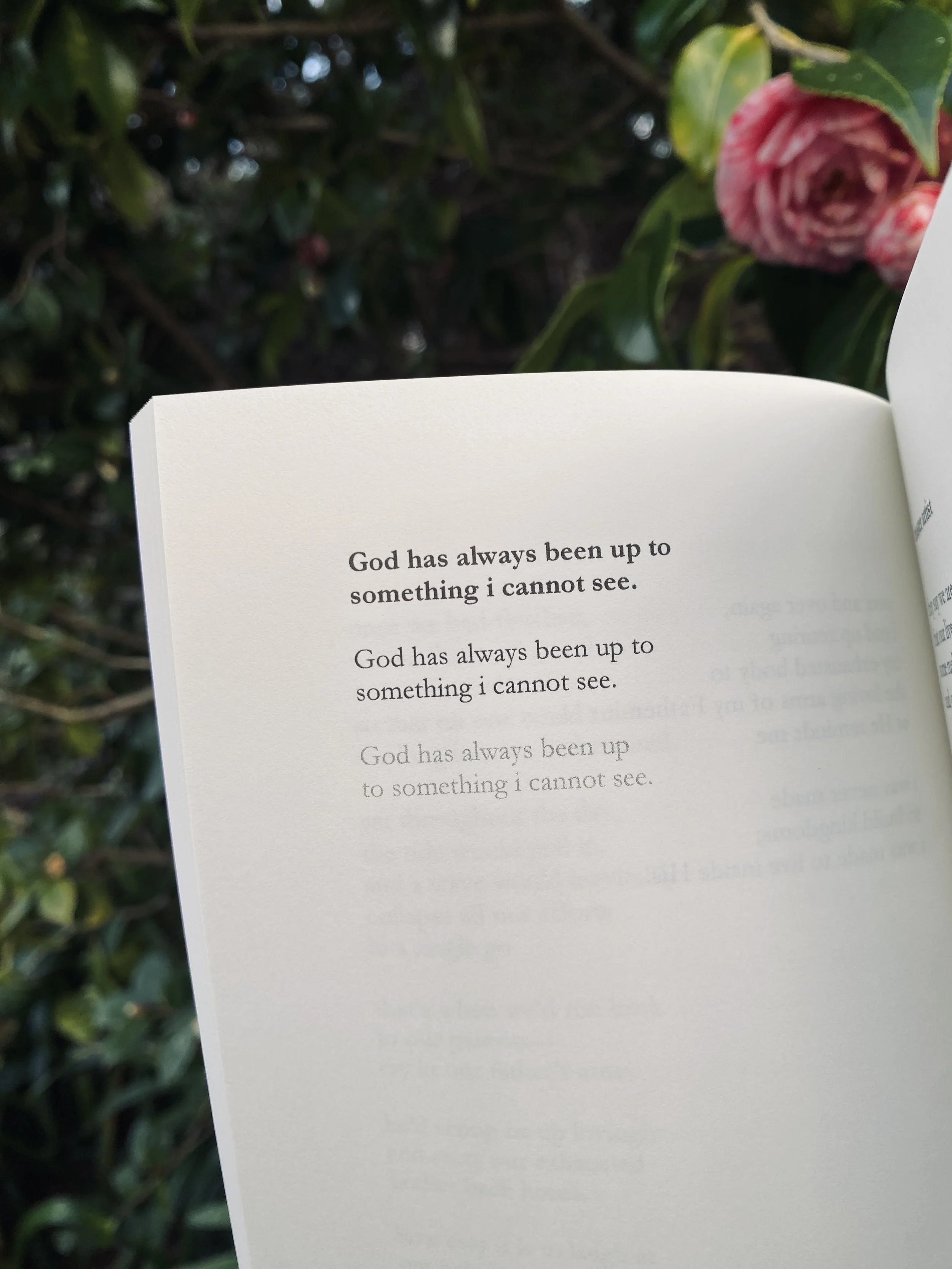 God has always been up to something poem