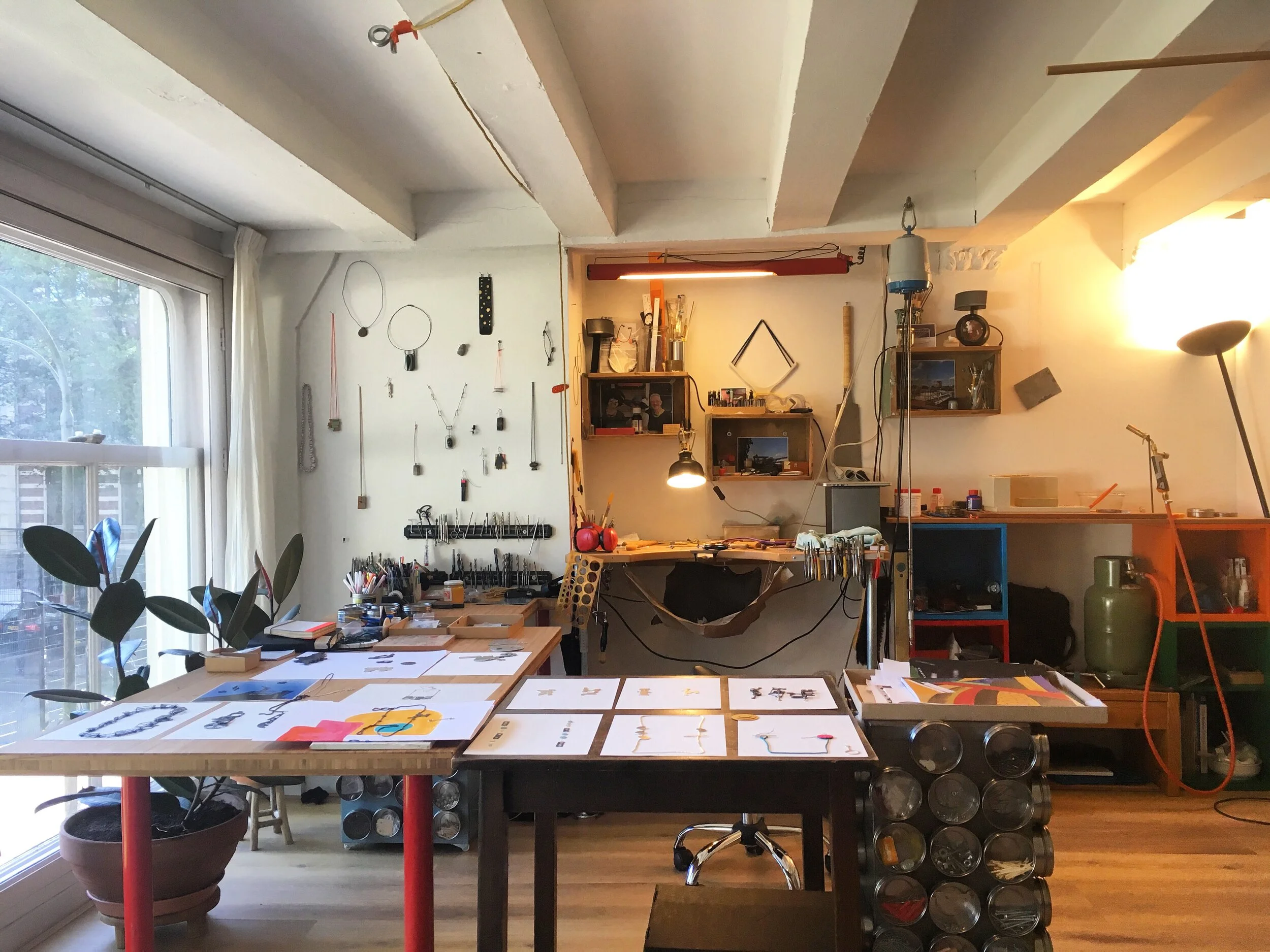Haarlemmer Houttuinen 3B, Amsterdam. My house and workspace from 2015-2020. Here I prepared a little presentation for gallerist Paul Derrez. 