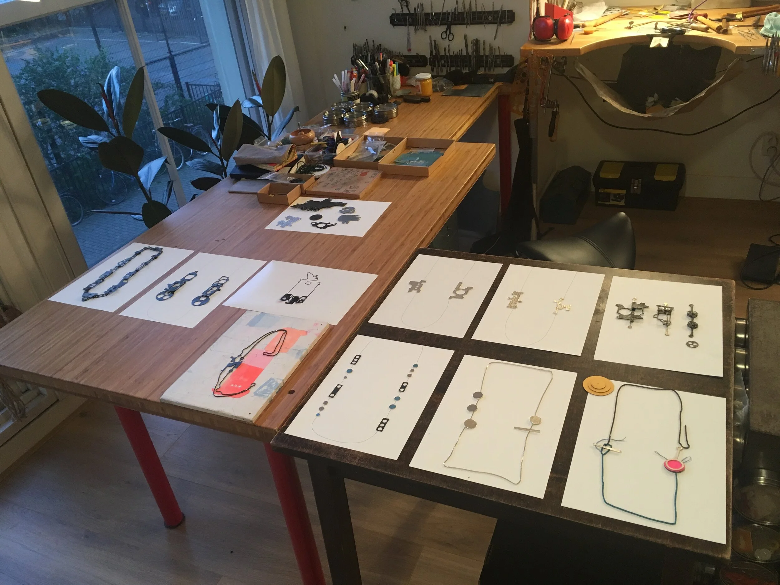 Haarlemmer Houttuinen 3B, Amsterdam. My house and workspace from 2015-2020. Here I prepared a little presentation for gallerist Paul Derrez. 