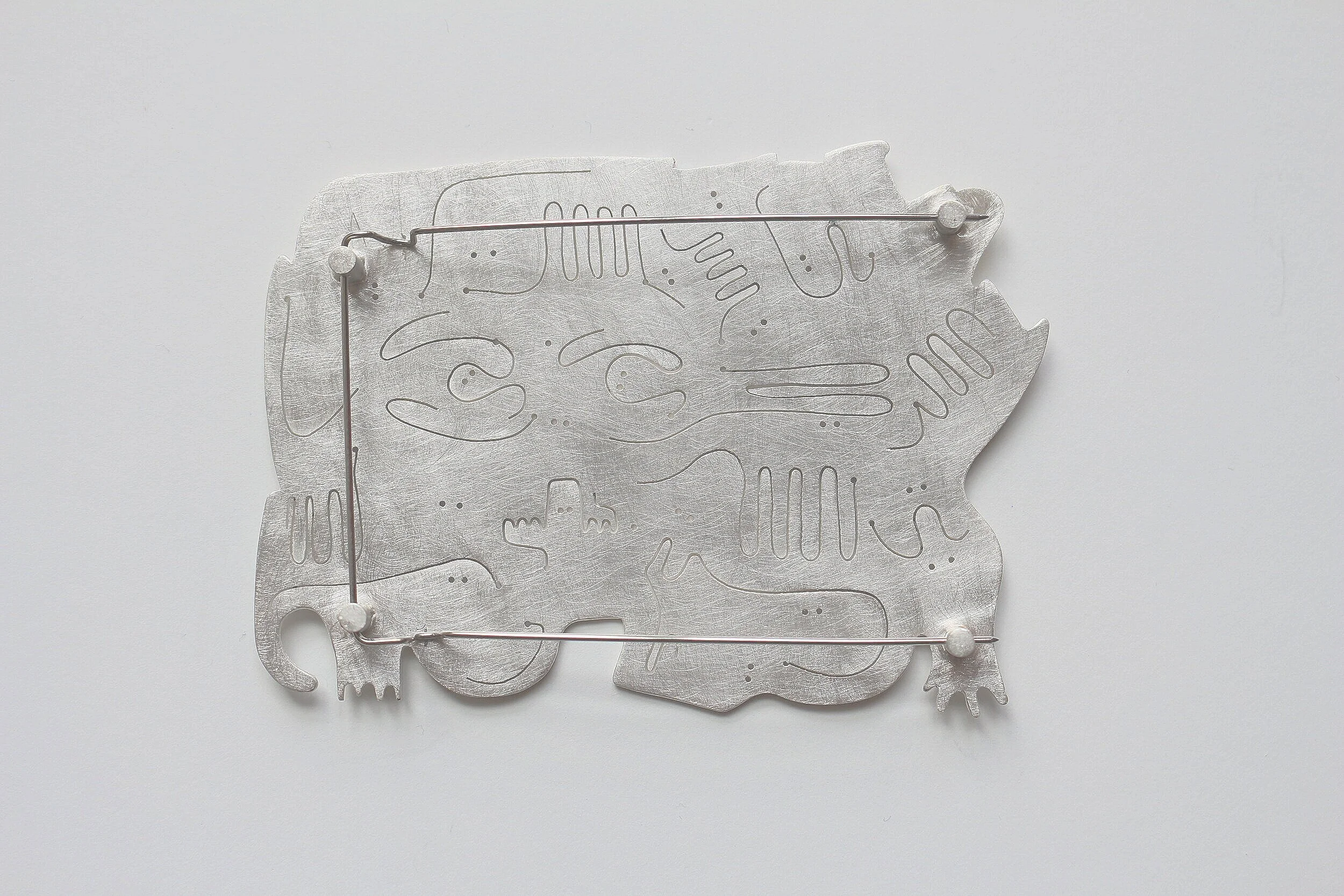 Noah's Ark II. (back) - Materials: Sterling silver and remanium (pin)