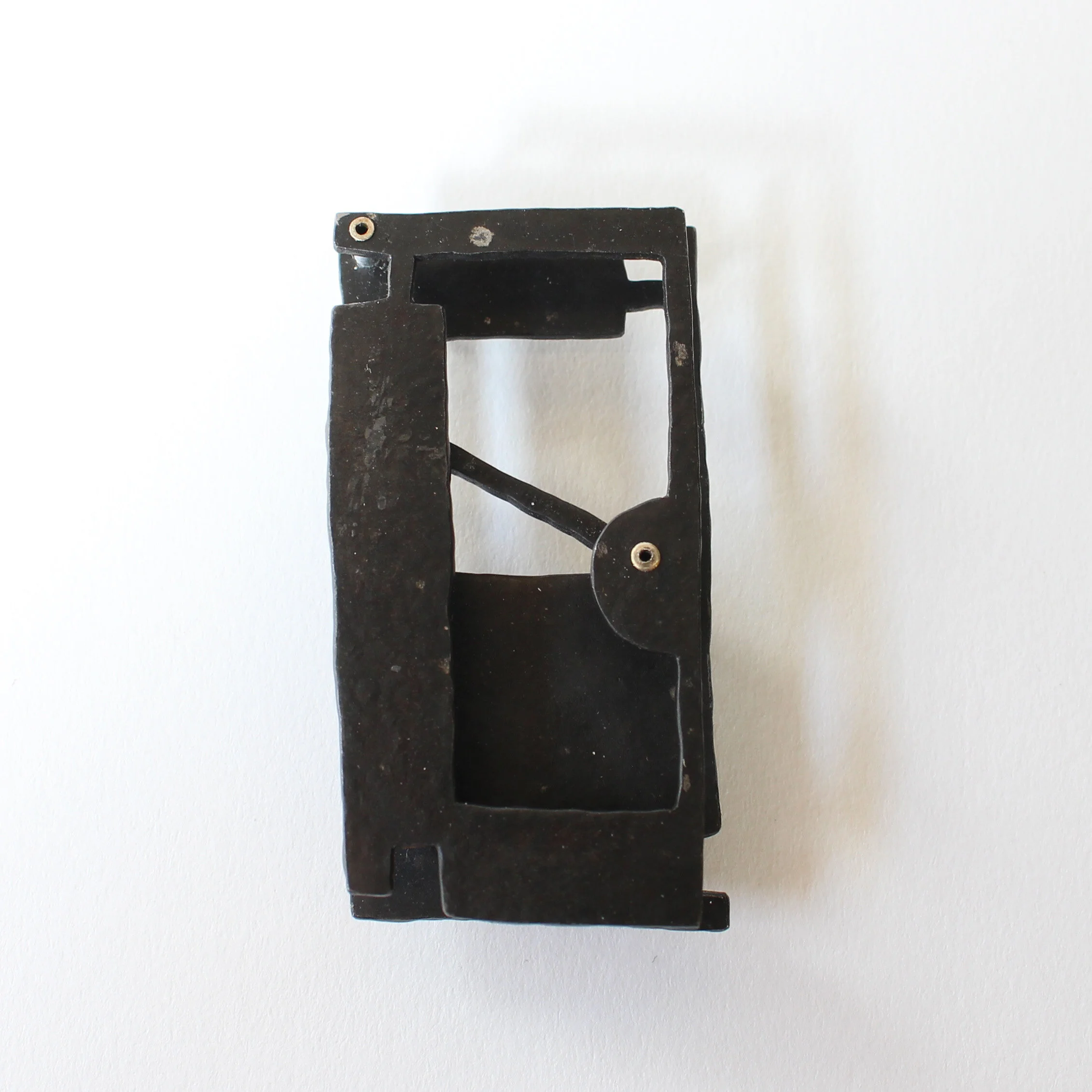 House I. - Materials: steel, silver, aluminium - kinetic brooch