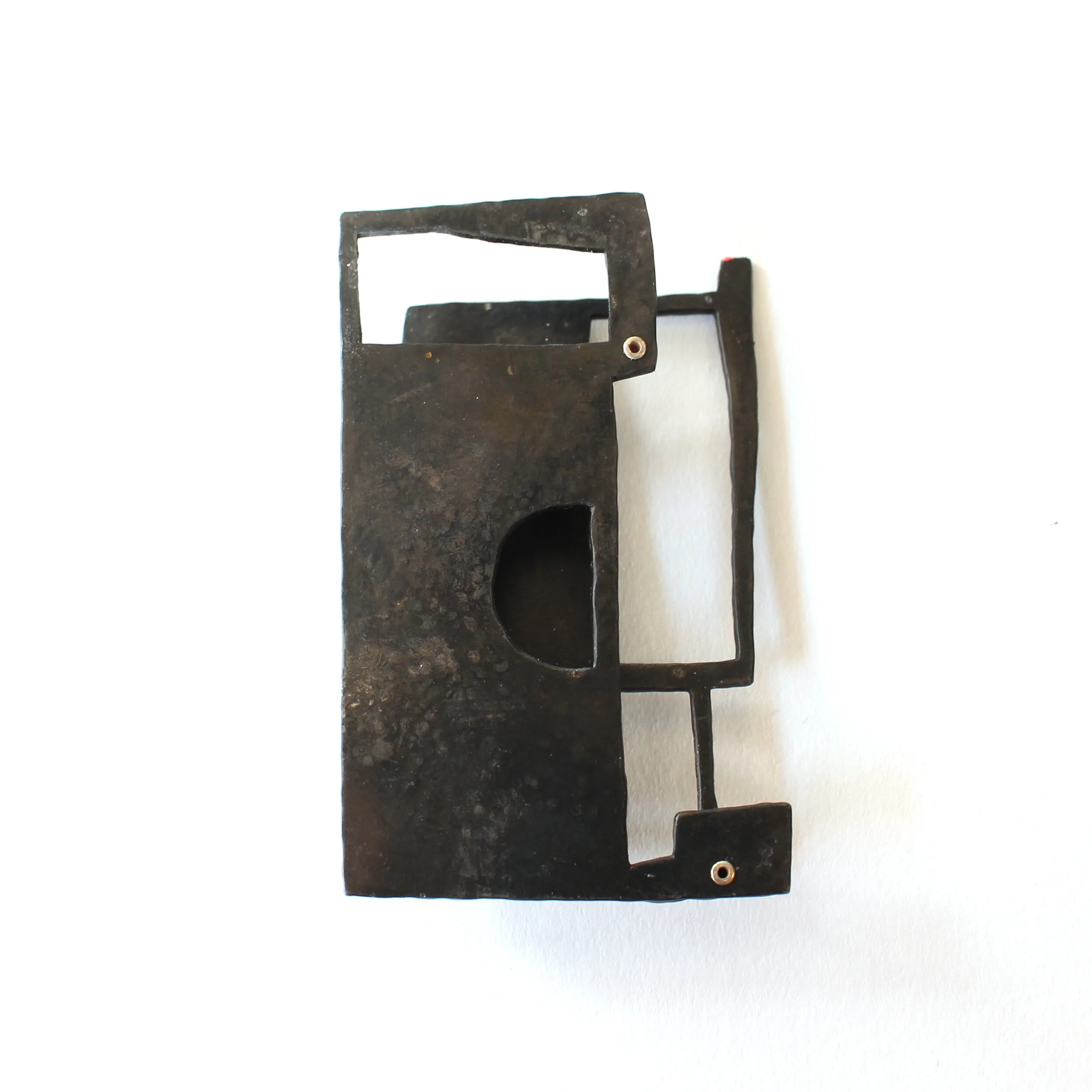 House II. - Materials: steel, silver, aluminium - kinetic brooch
