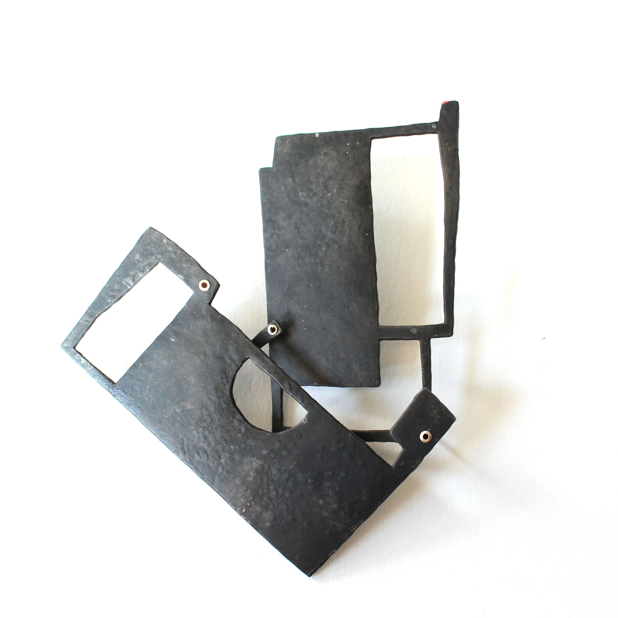 House II. - Materials: steel, silver, aluminium - kinetic brooch
