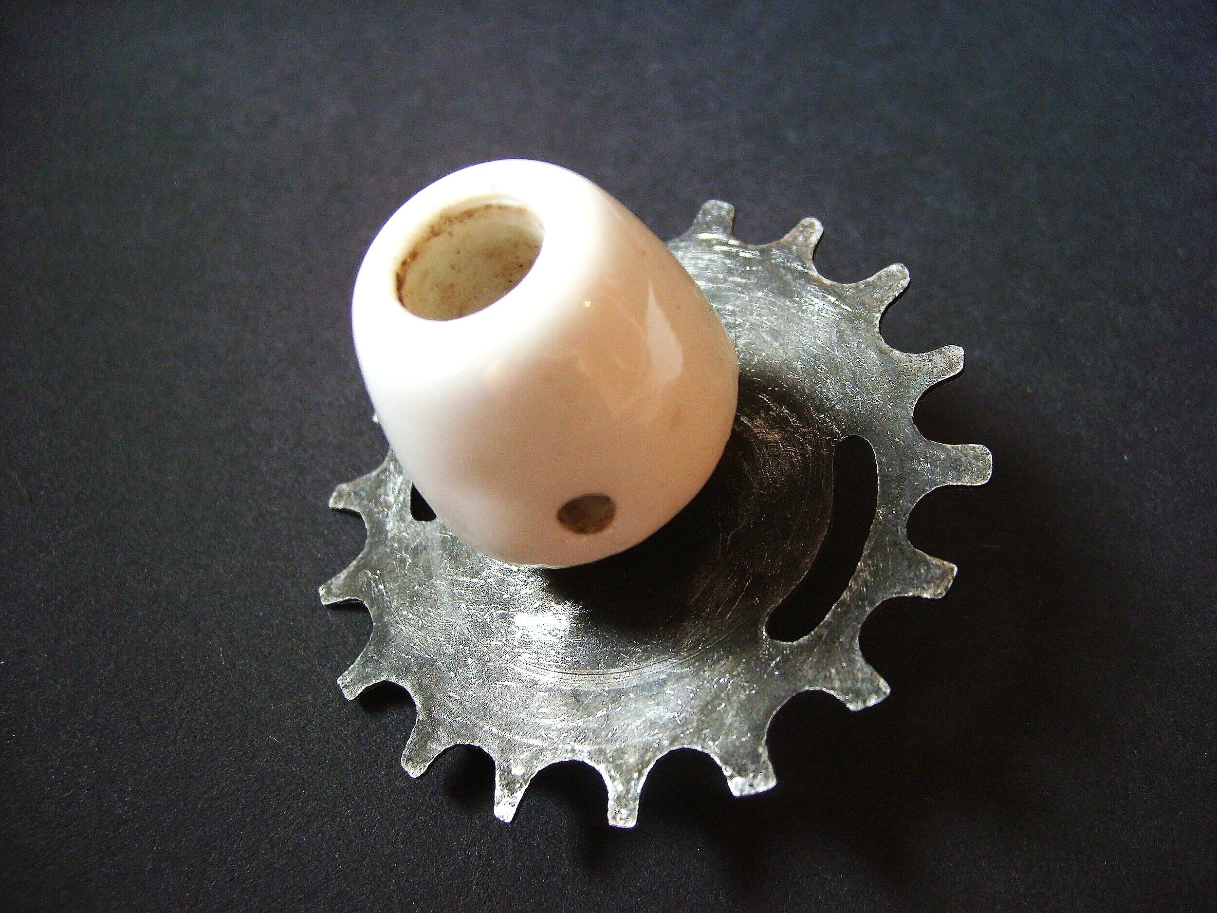 Turn Me On 'Nr 2' - Materials:  etched zinc, found object, push pin