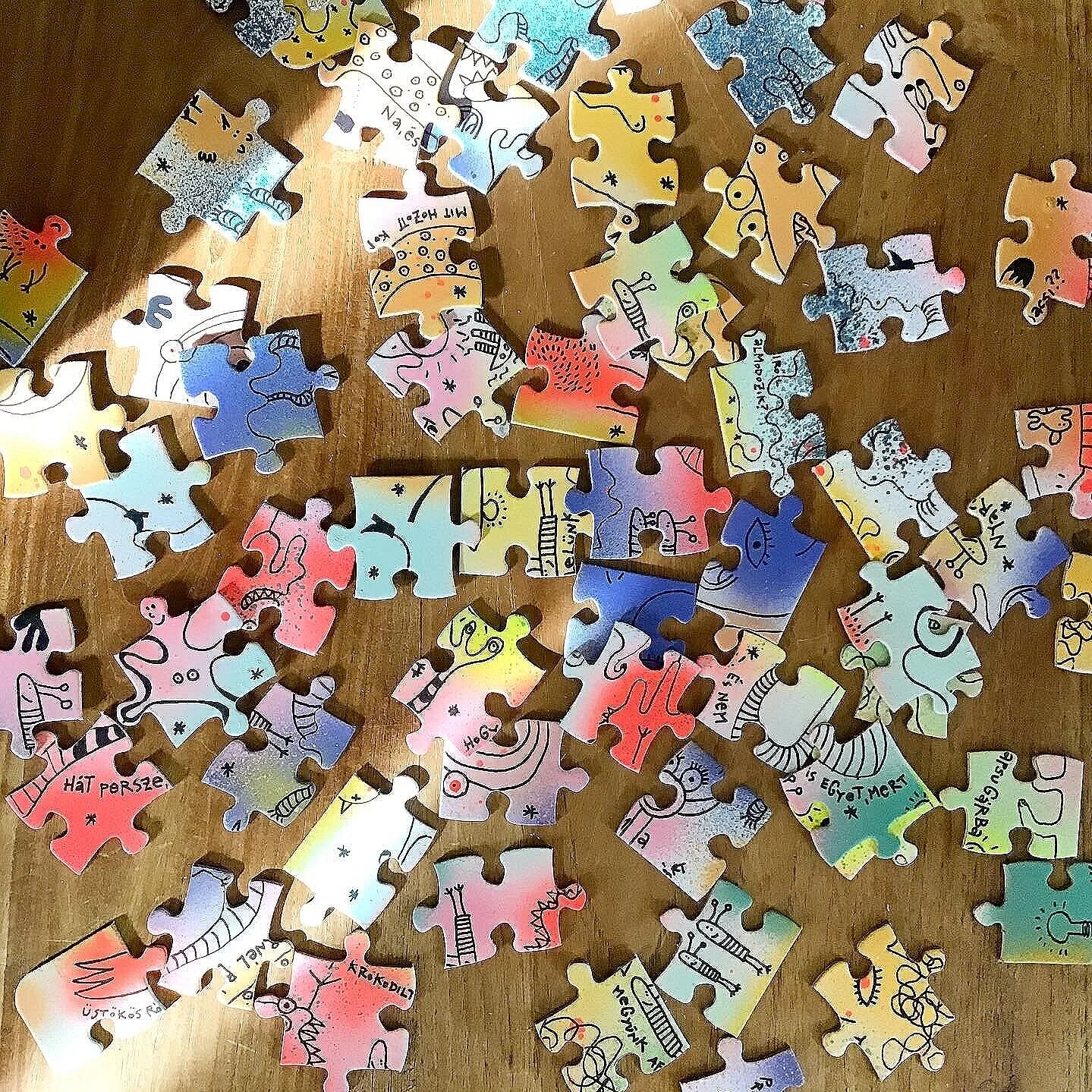 spray paint on blanco paper puzzle
