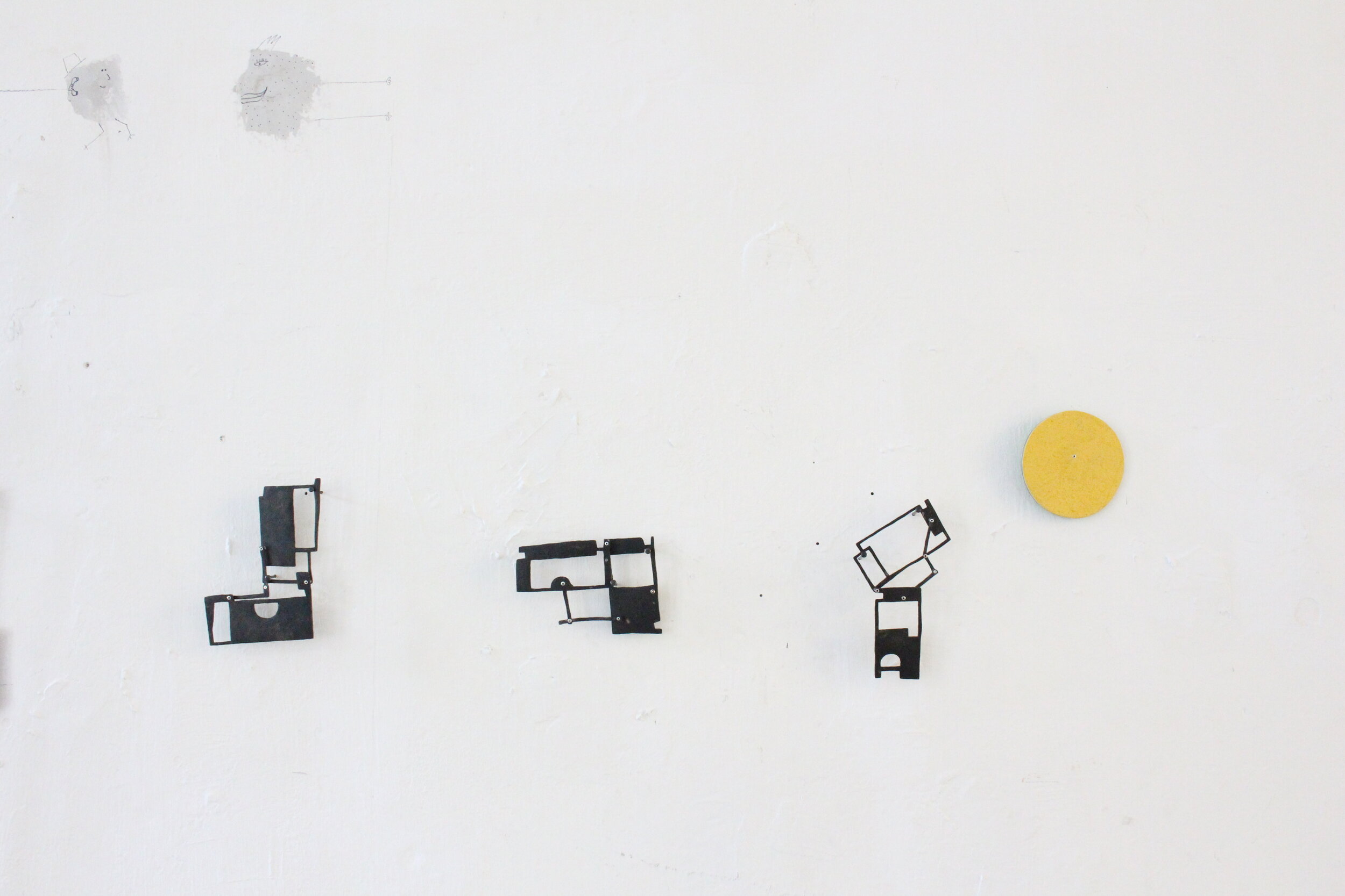 House I., II. and III. - brooches of steel and silver 