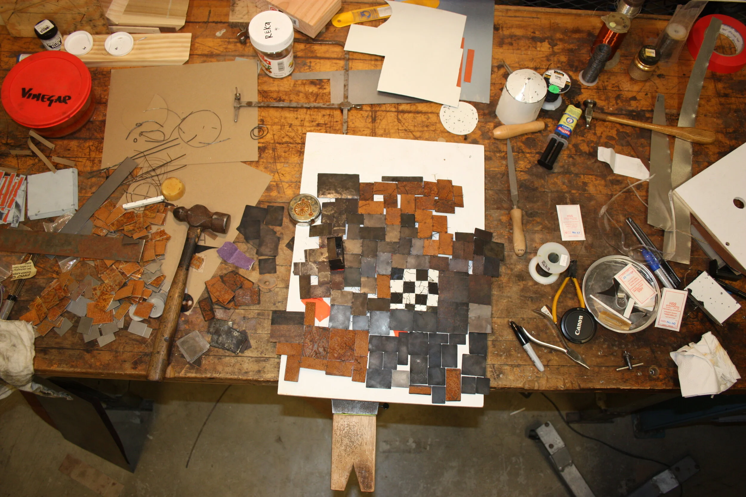 in progress, in my studio at Cranbrook