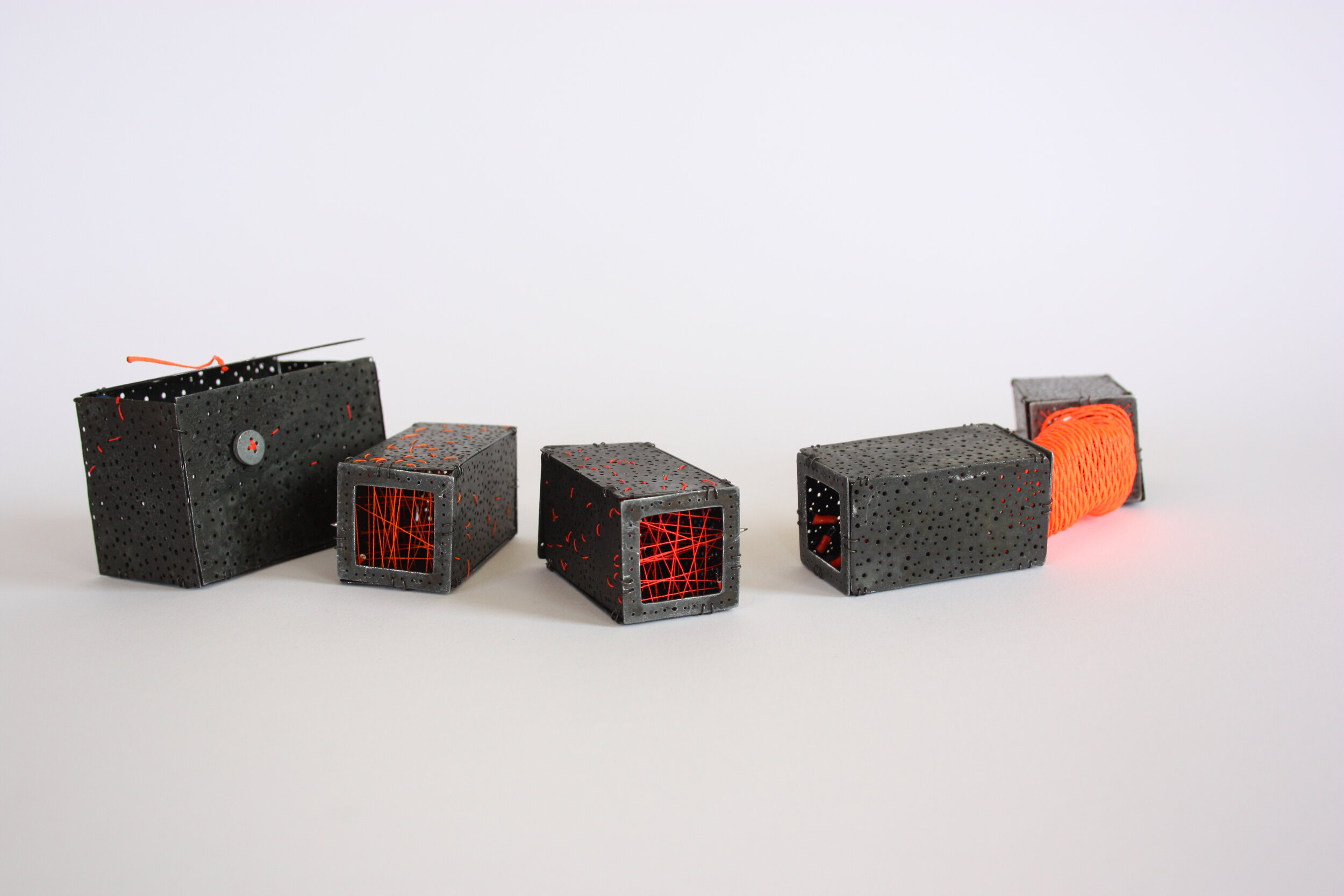 Box, nr 41, nr 43 and 7A brooches