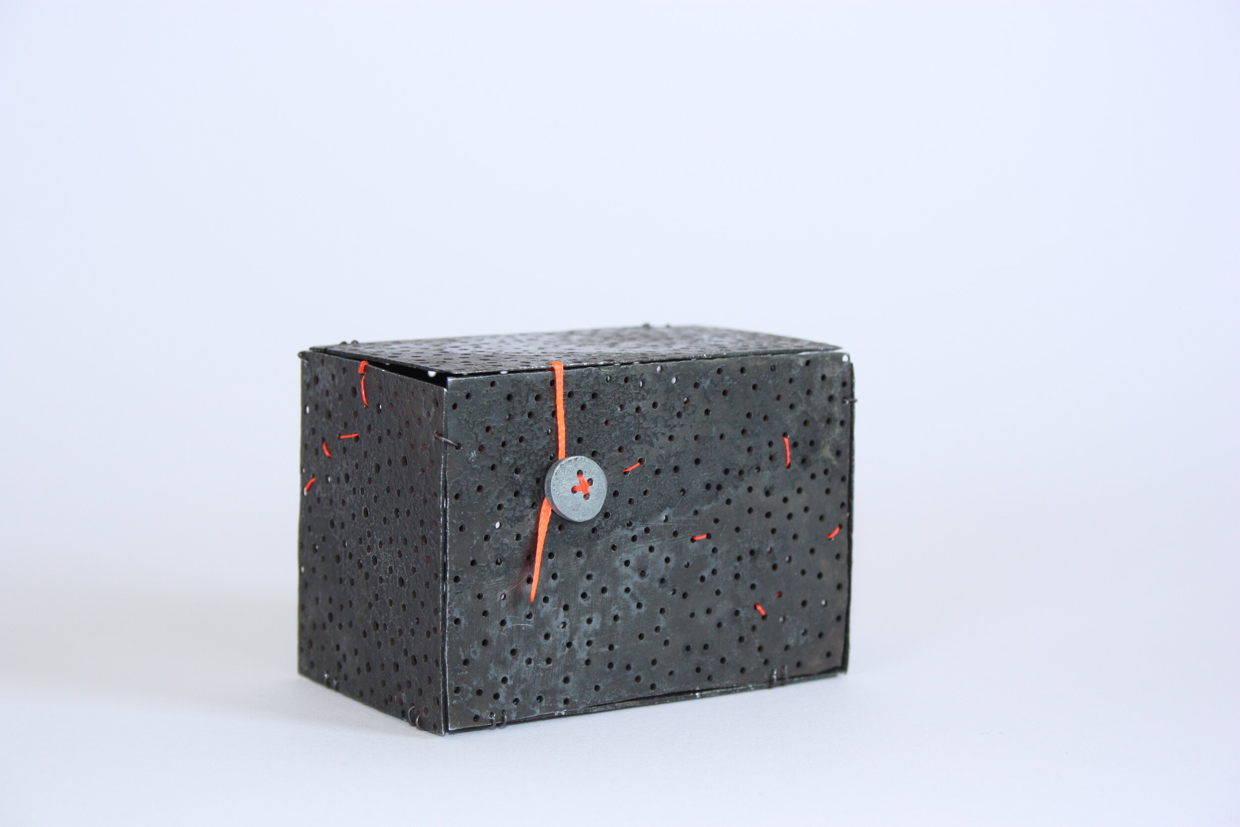 Box - Materials: zinc, iron wire, nylon thread, shrinking plastic - sold