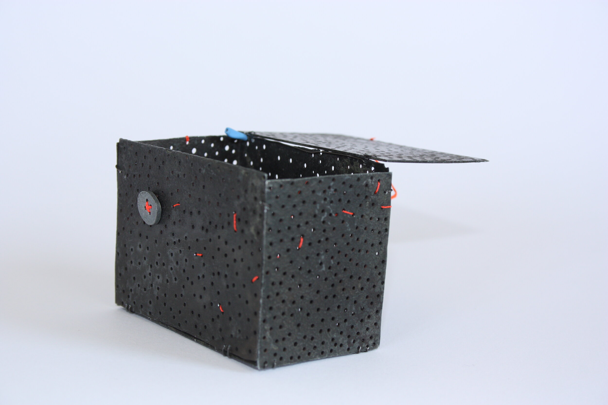 Box - Materials: zinc, iron wire, nylon thread, shrinking plastic 