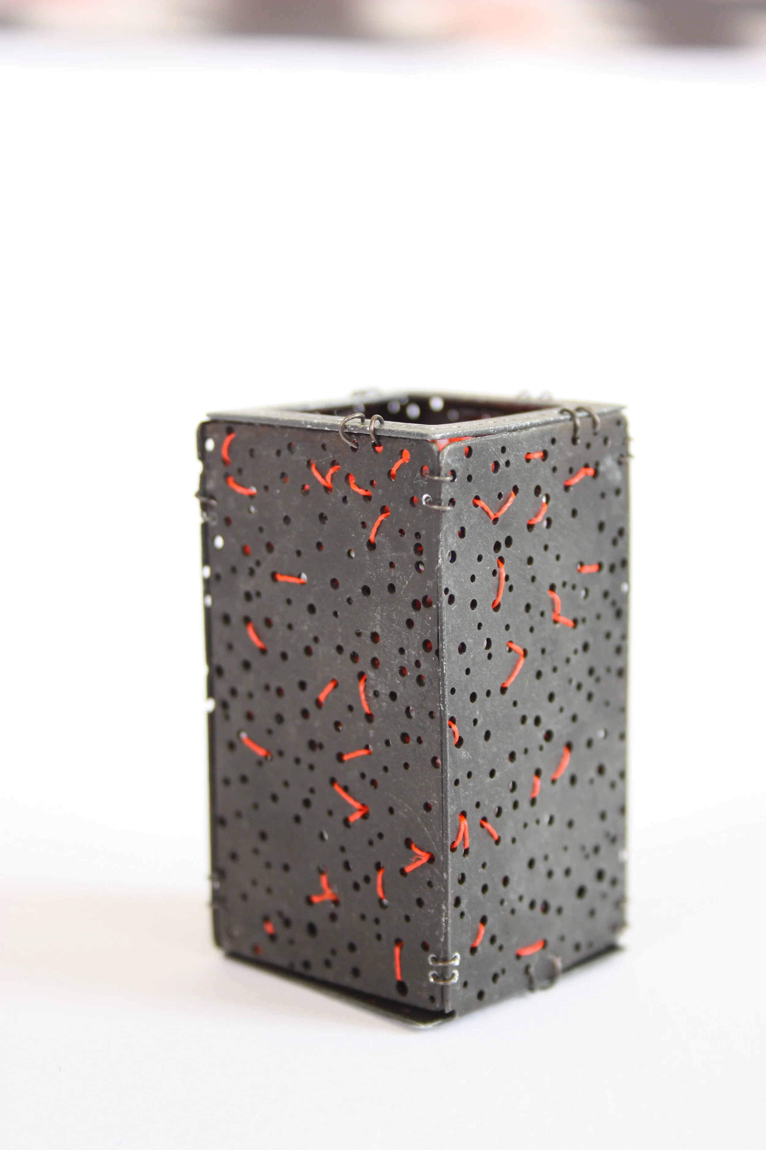 nr 41 brooch - Materials: etched zinc, nylon thread, iron wire