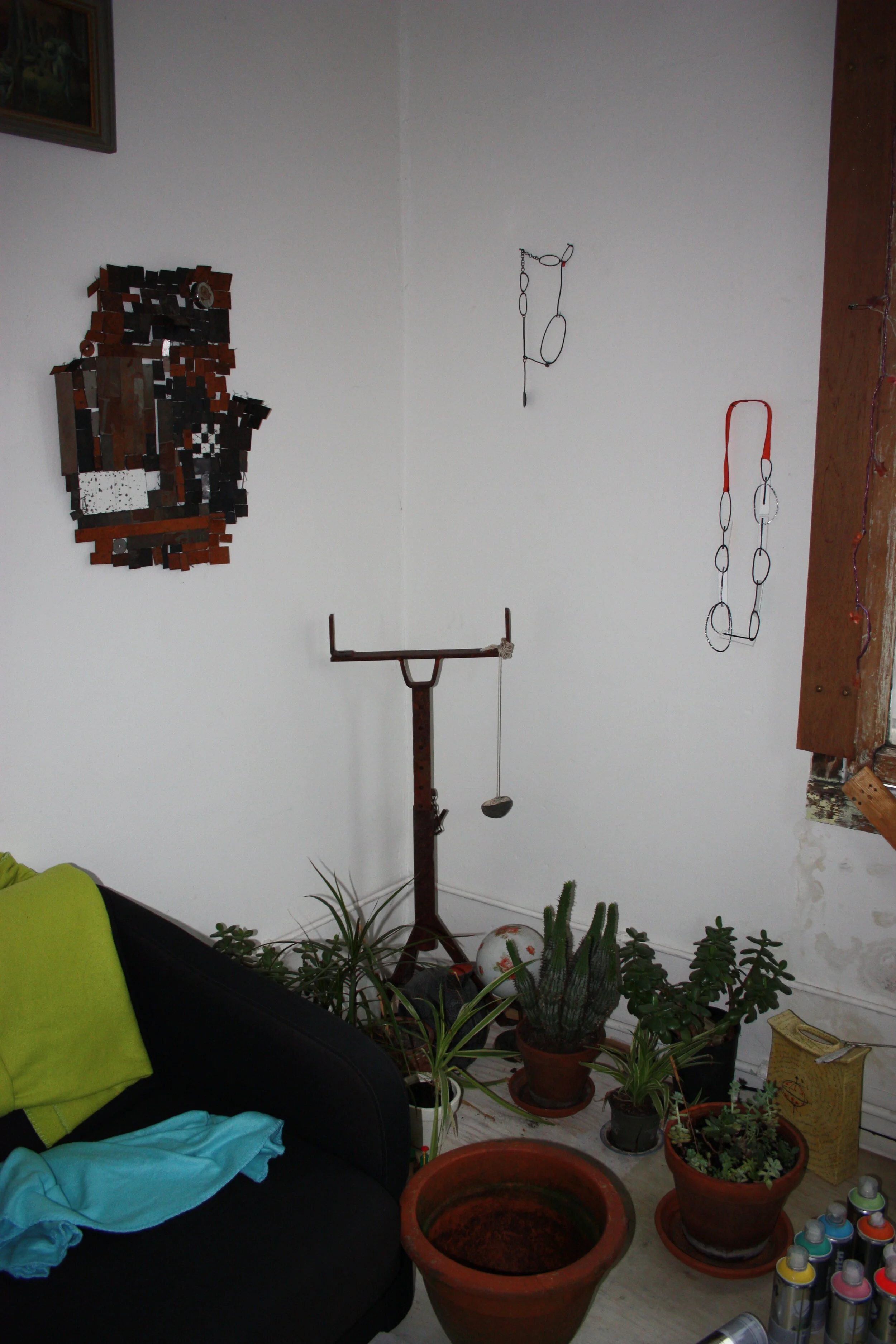 Preparations at home for the exhibition at Galerie Ra
