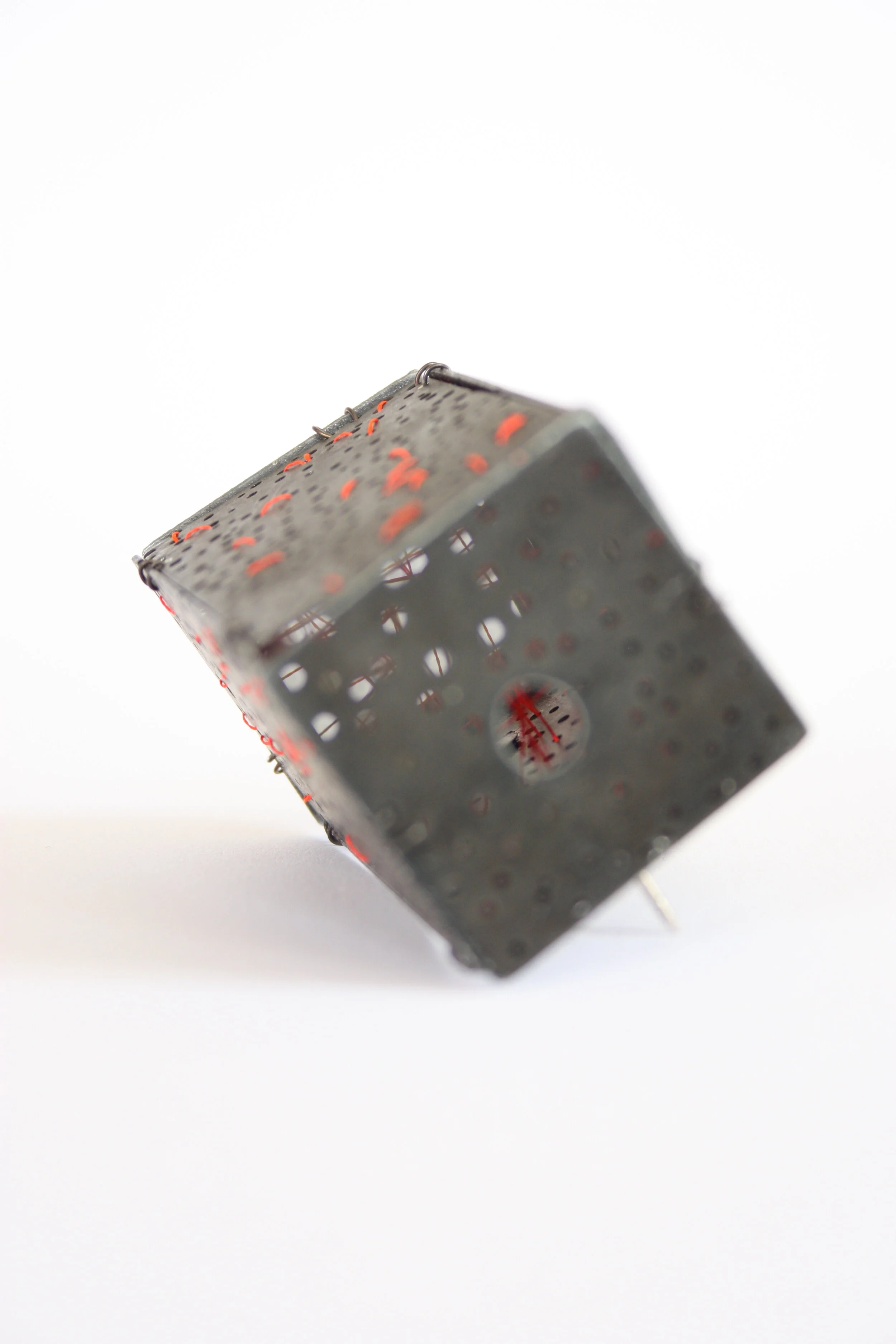 nr 41 brooch - Materials: etched zinc, nylon thread, iron wire