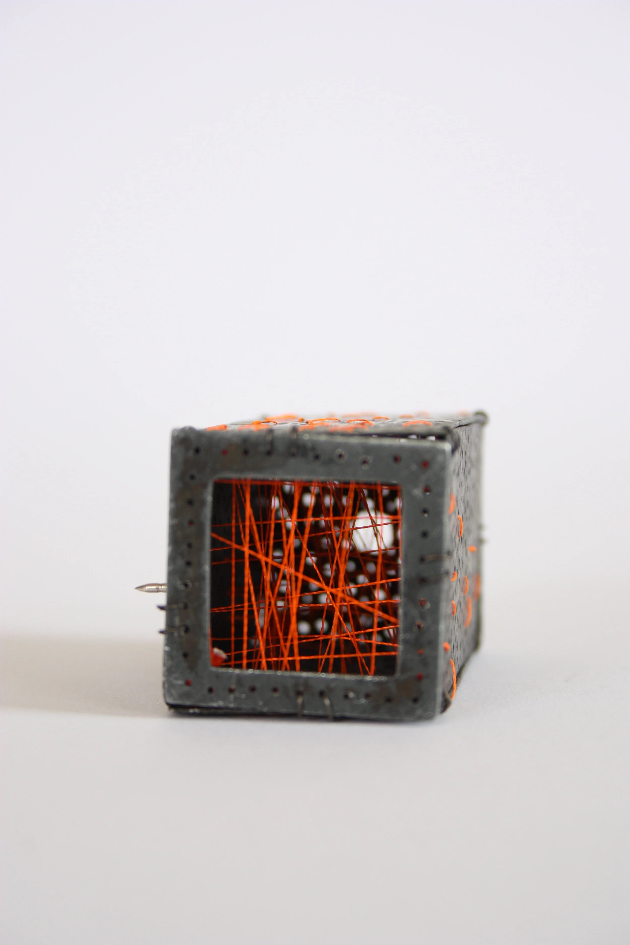 nr 41 brooch - Materials: etched zinc, nylon thread, iron wire