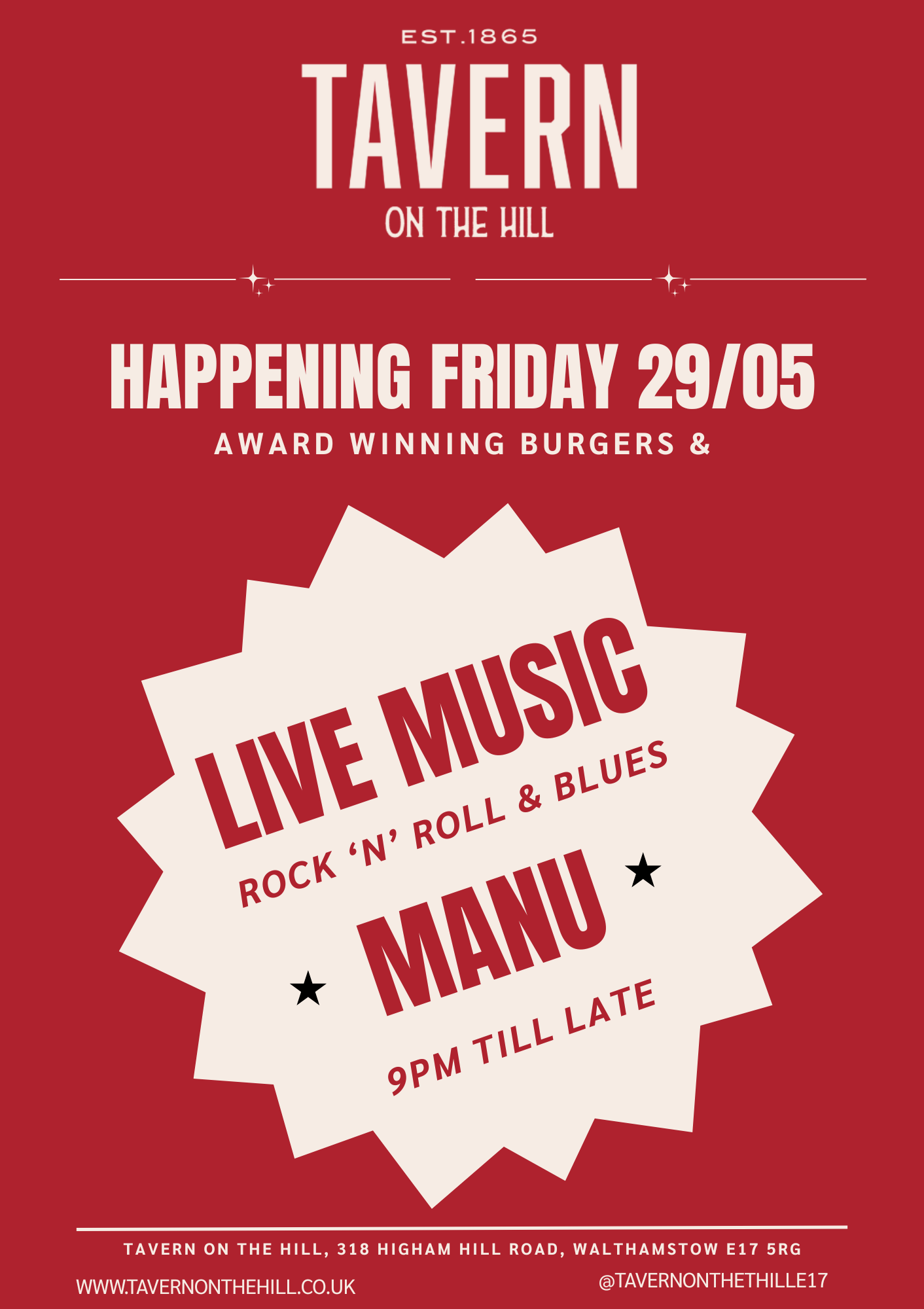 Live music, last Friday of every month