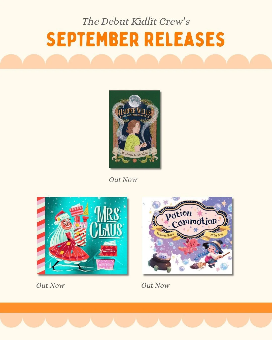 I’m so in awe of these September releases from the #kidlitdebutcrew2025. They’ve been launched into the world with much deserved celebration. 
If you haven’t seen them yet, I recommend you check out
💚 Harper Wells: Renegade Timel