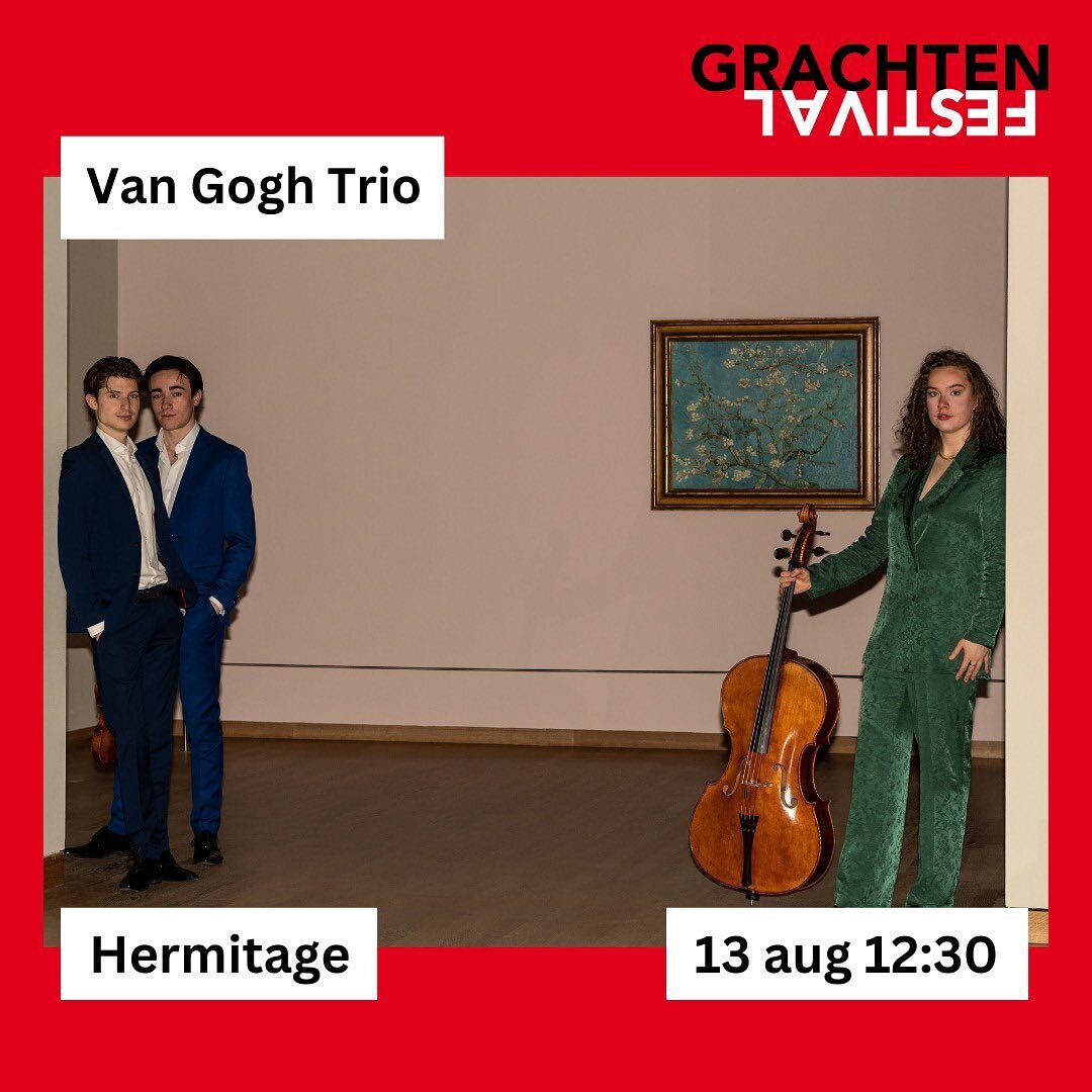We&rsquo;re delighted to be part of the @grachtenfestival this summer again! 

At the 13th of August we&rsquo;re gonna play the famous Schubert 2nd pianotrio and a festive Haydn pianotrio at the @hermitage_amsterdam 

Hope to see you there🌻

If you&